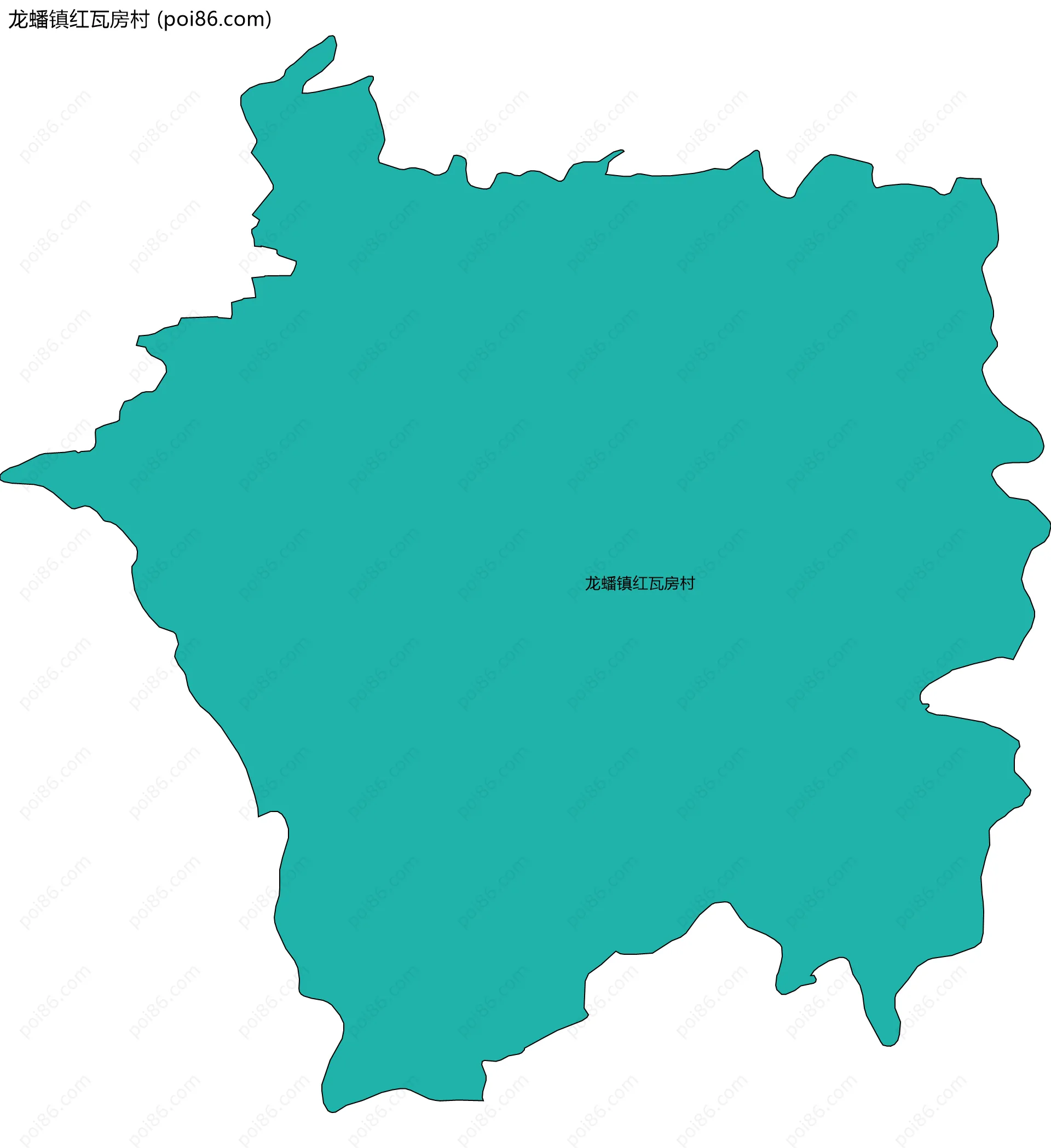 龙蟠镇红瓦房村边界地图