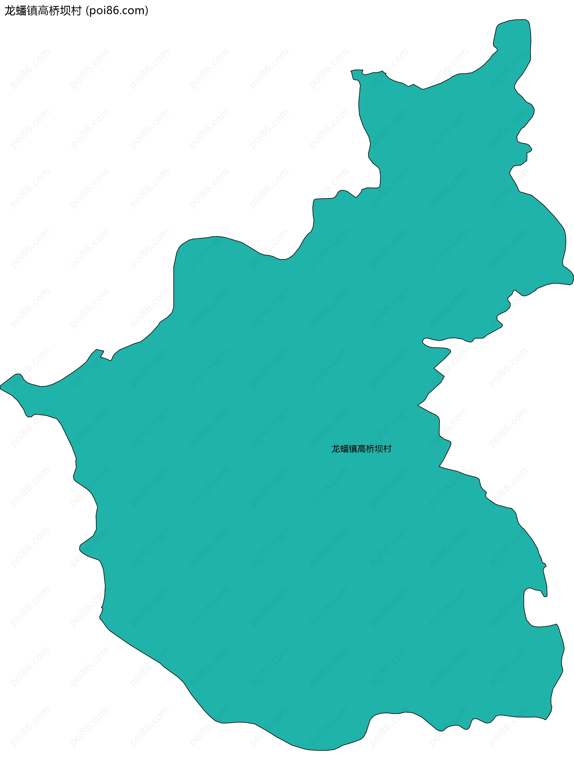 龙蟠镇高桥坝村边界地图