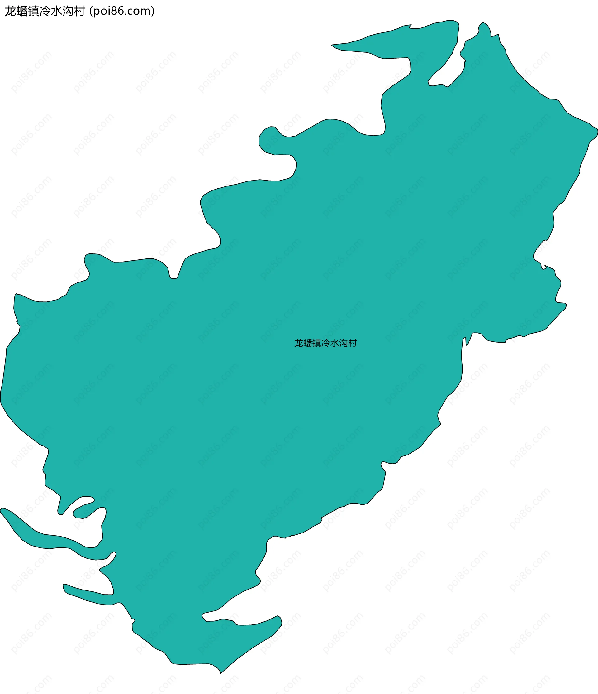 龙蟠镇冷水沟村边界地图