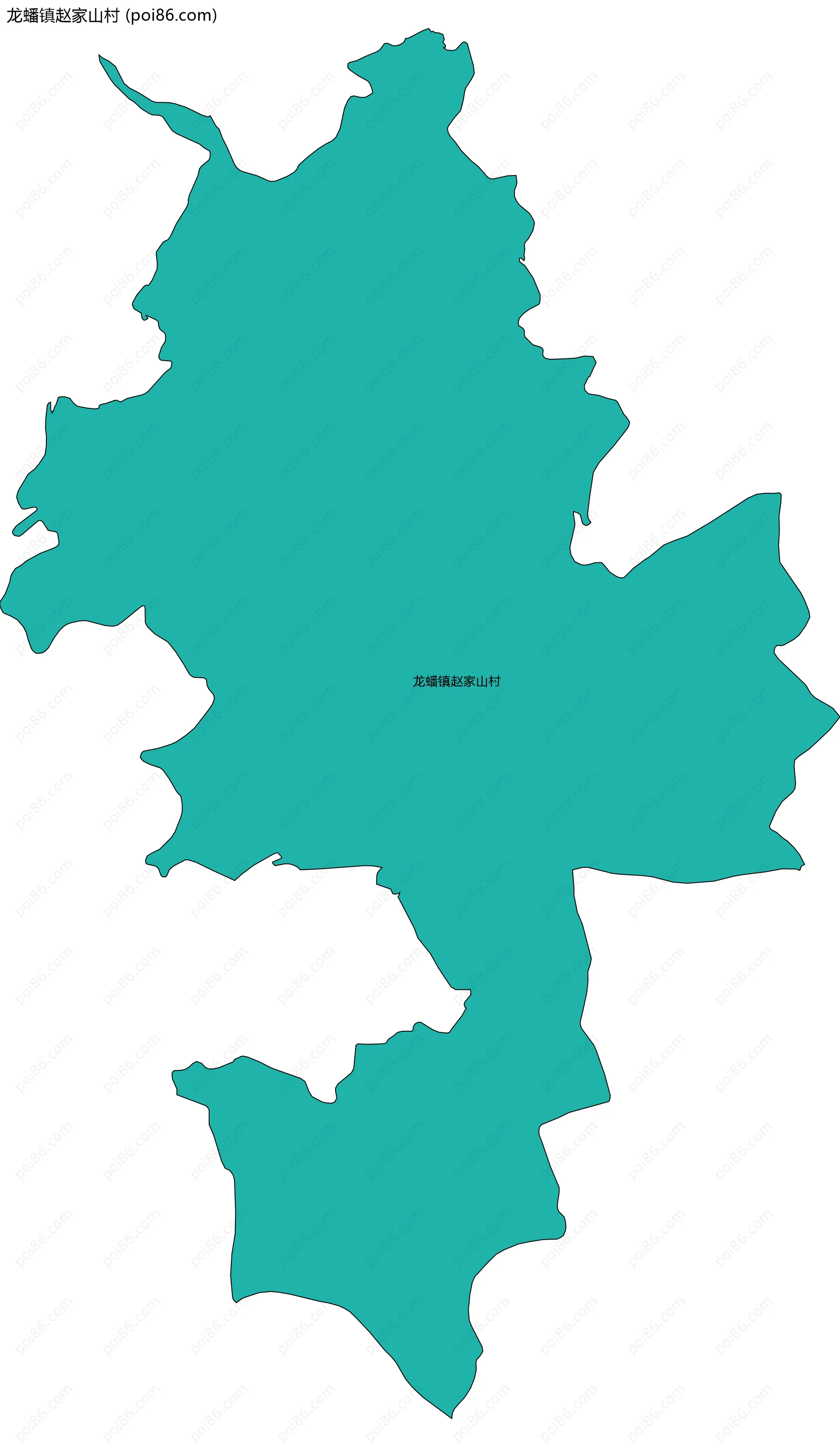 龙蟠镇赵家山村边界地图