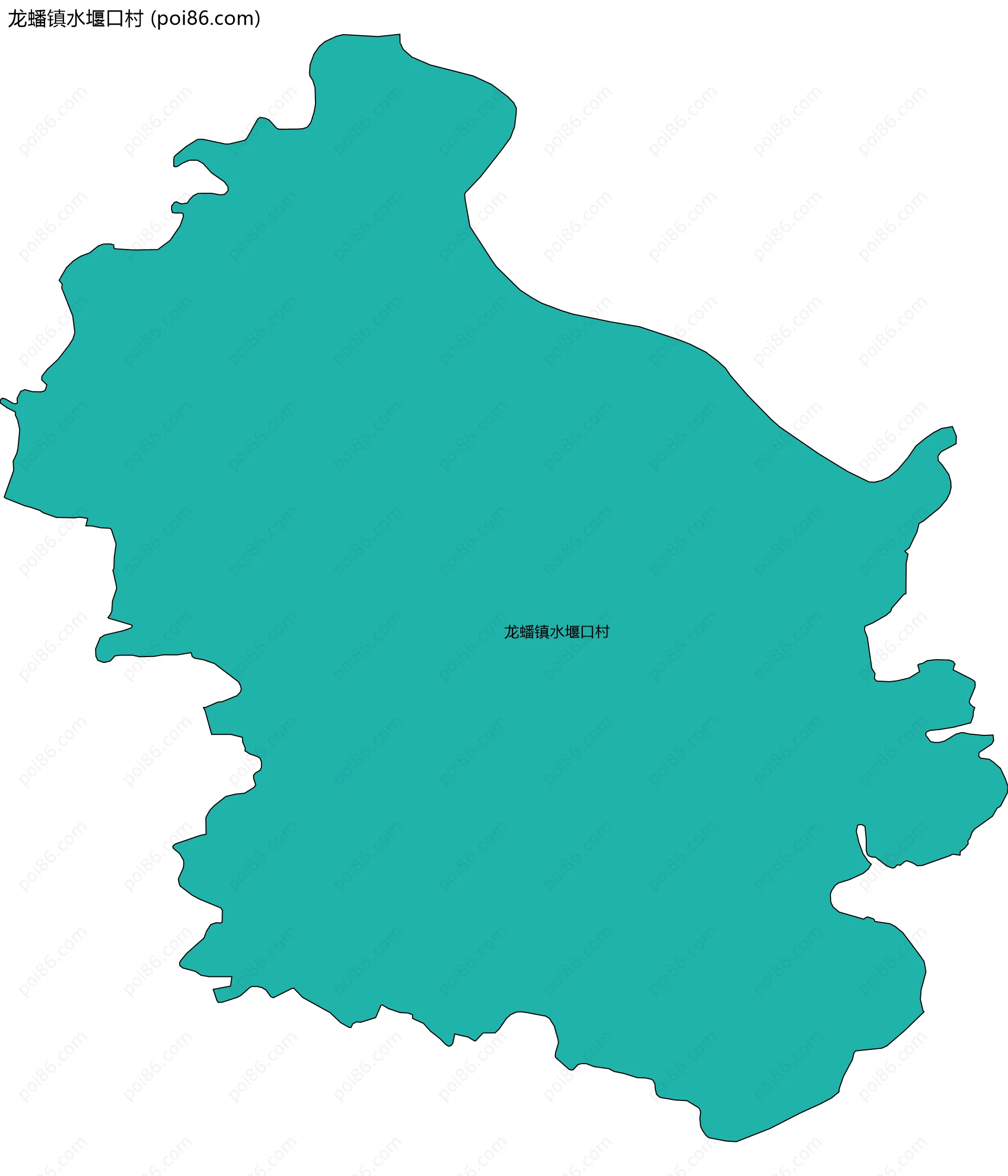 龙蟠镇水堰口村边界地图