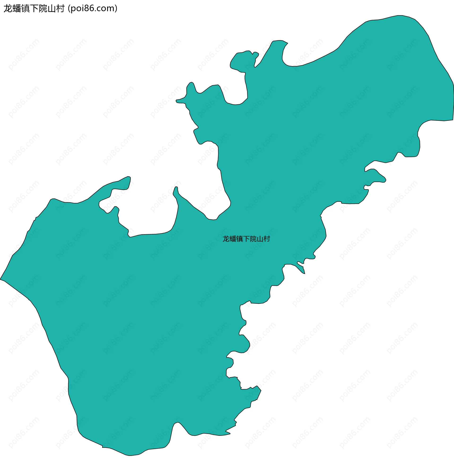 龙蟠镇下院山村边界地图