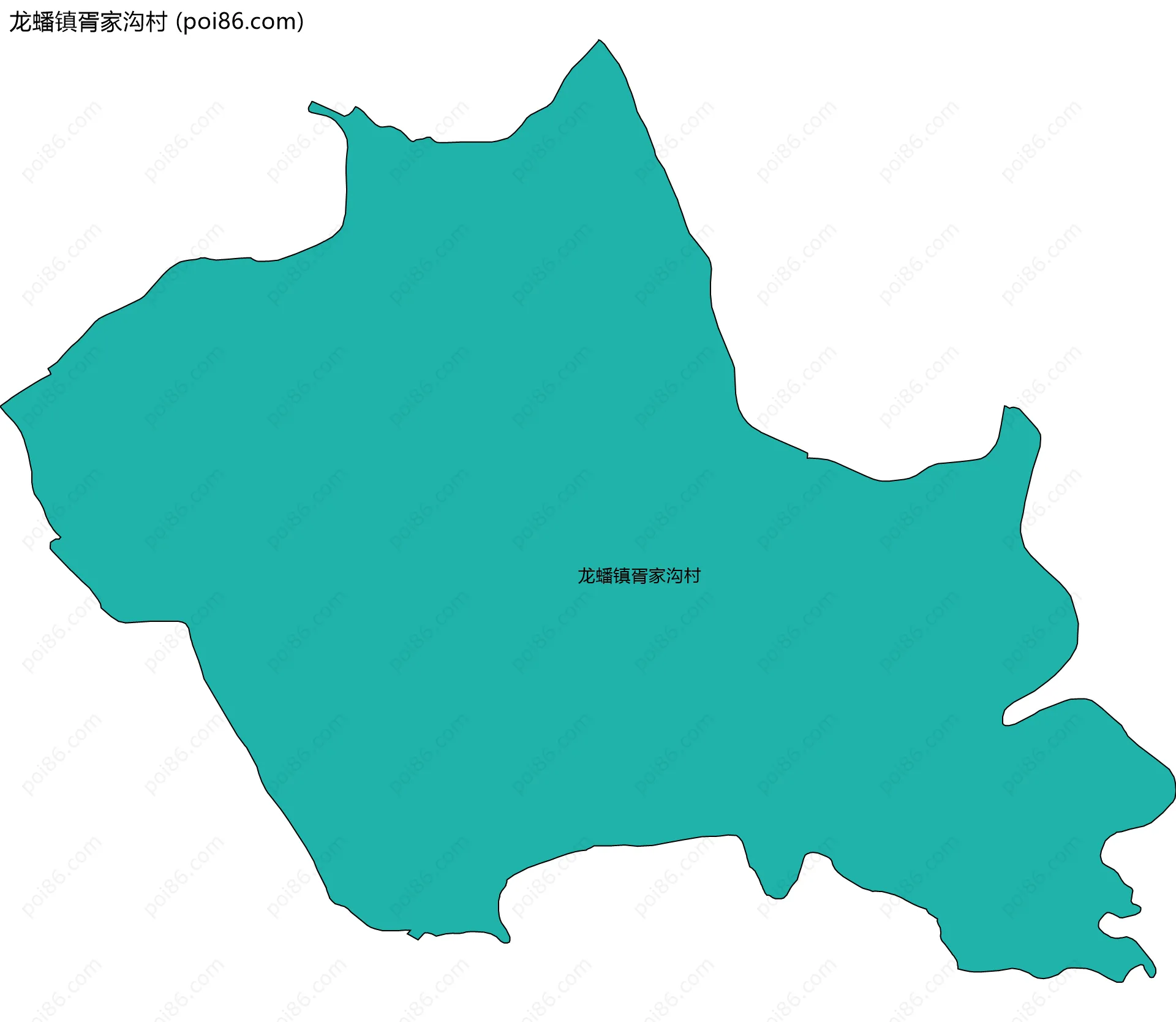 龙蟠镇胥家沟村边界地图