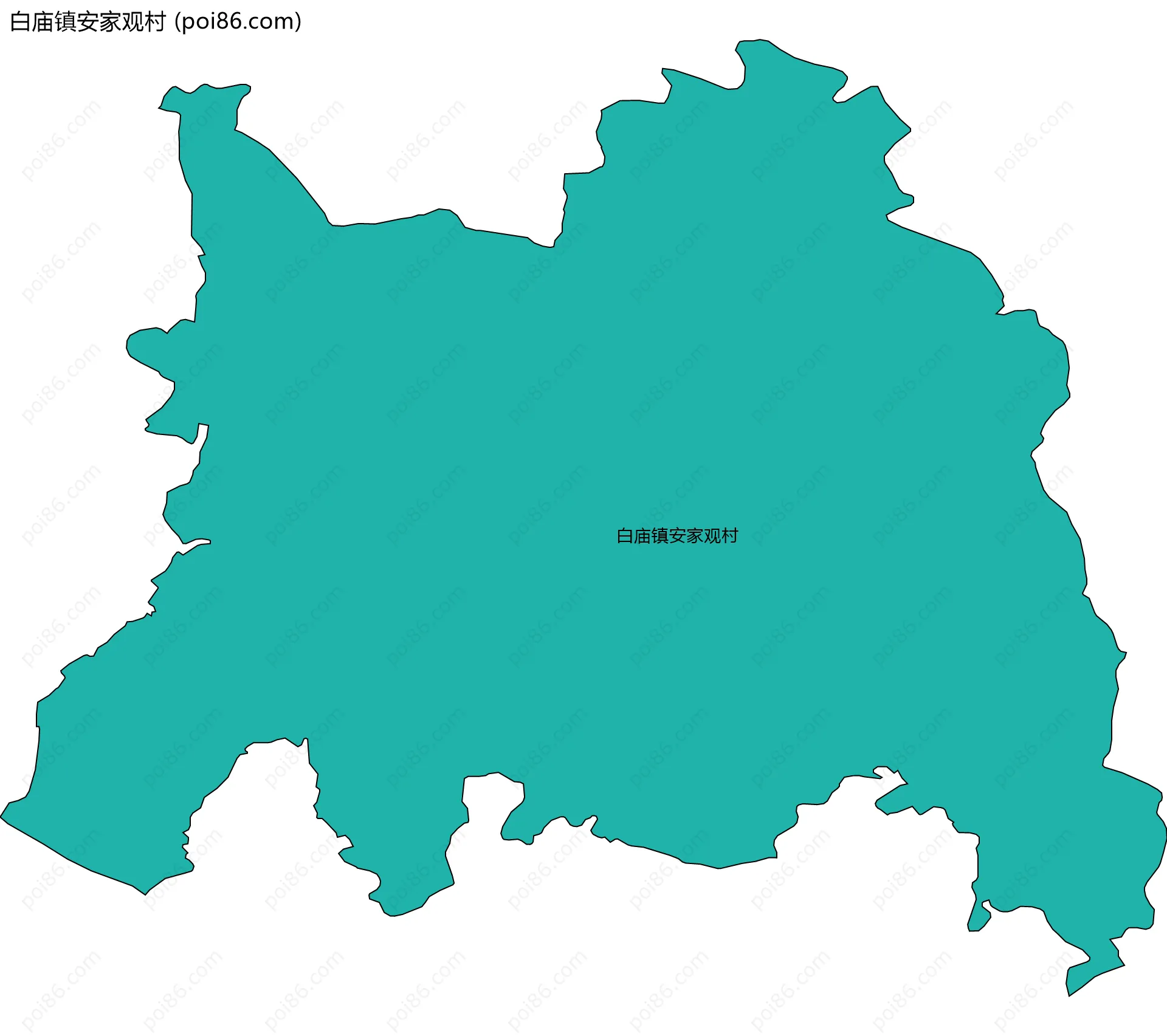 白庙镇安家观村边界地图
