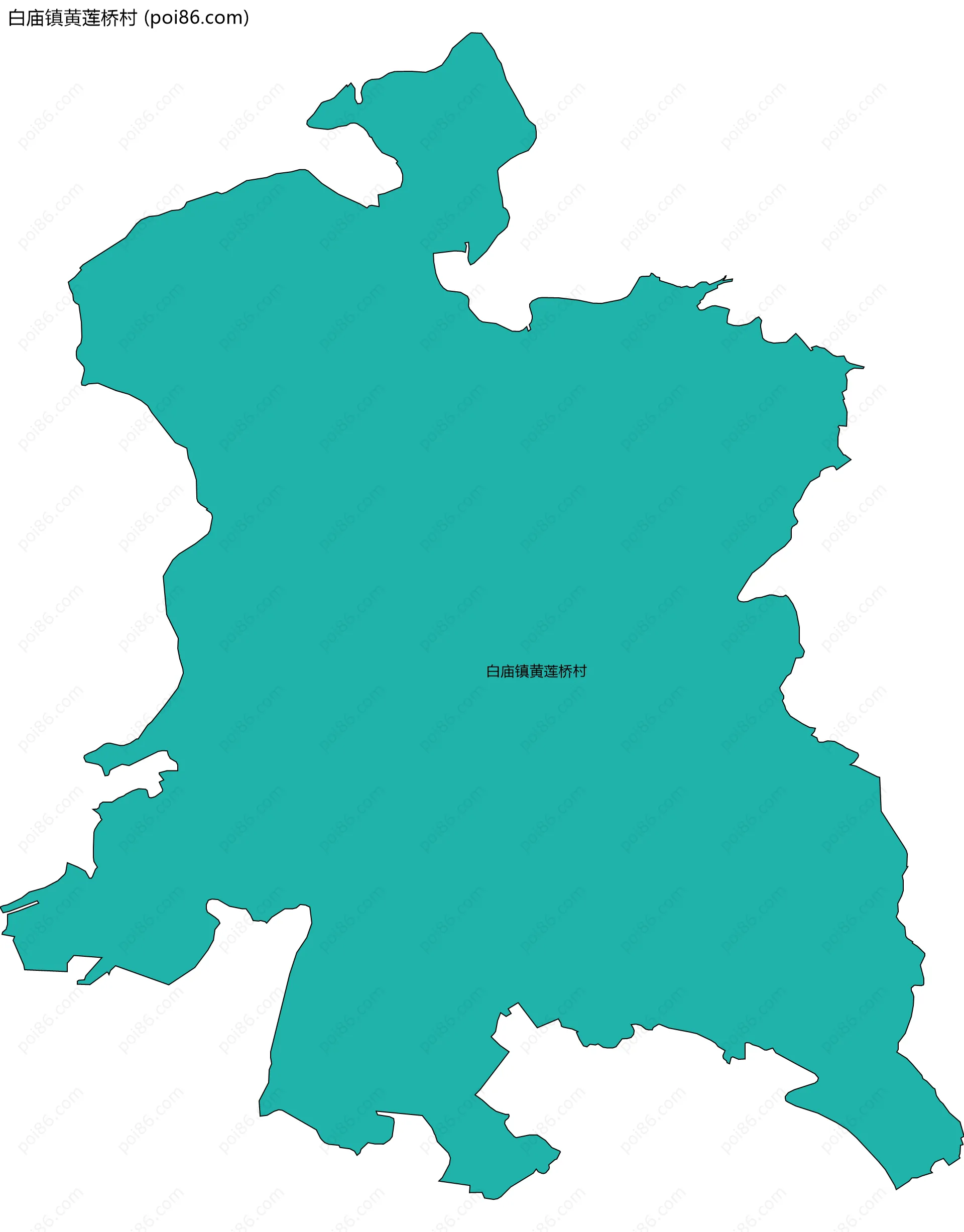 白庙镇黄莲桥村边界地图