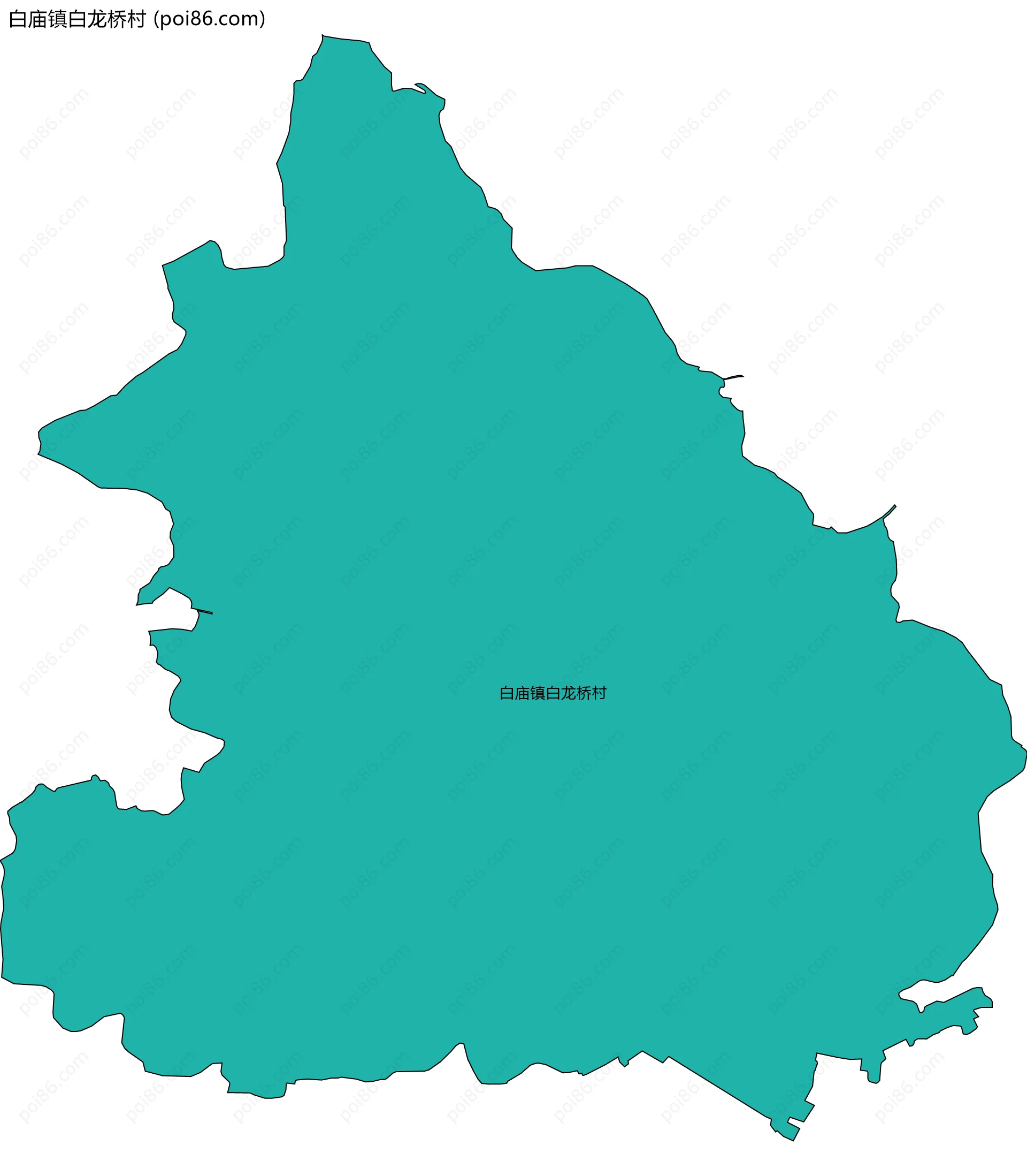 白庙镇白龙桥村边界地图