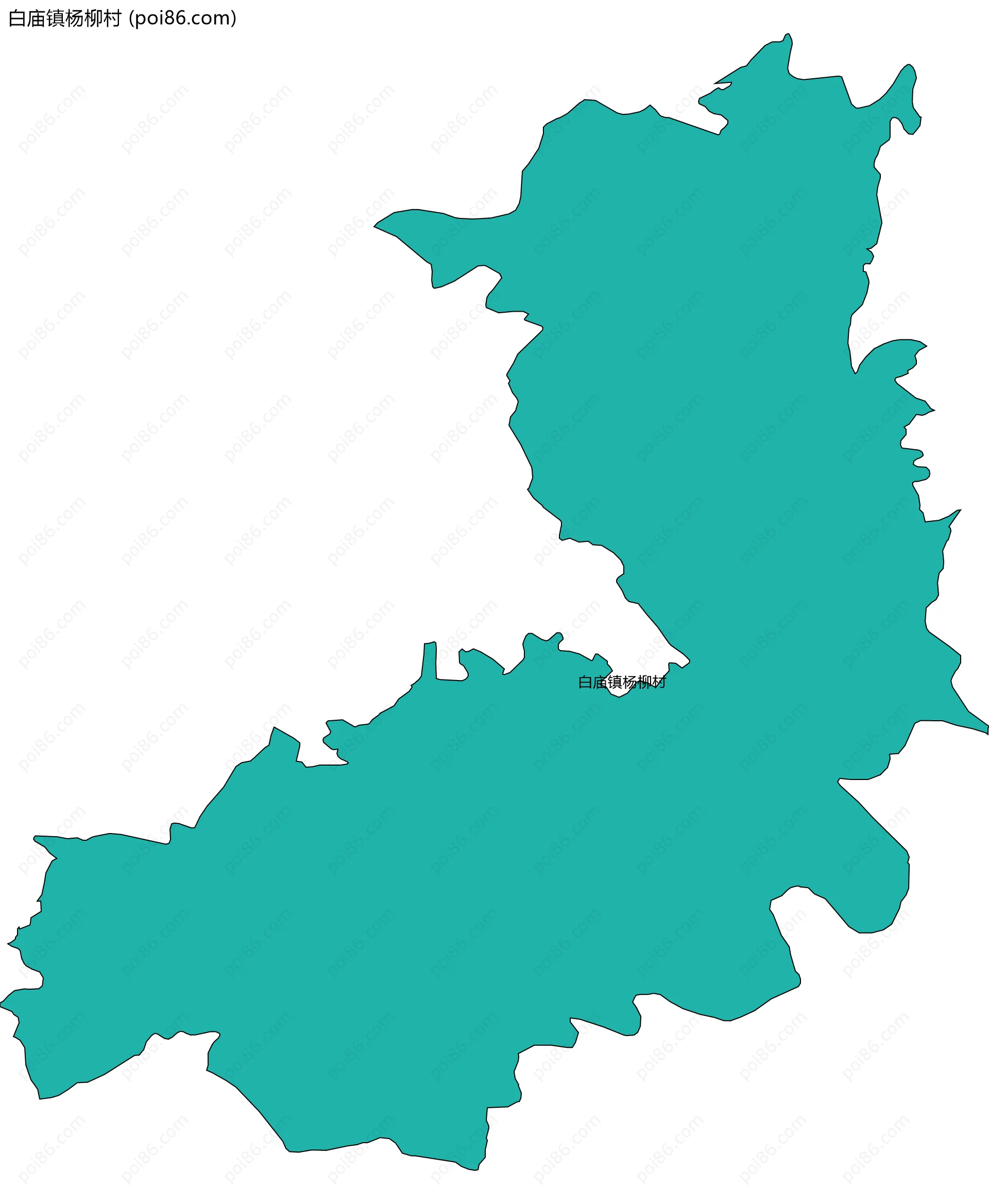 白庙镇杨柳村边界地图