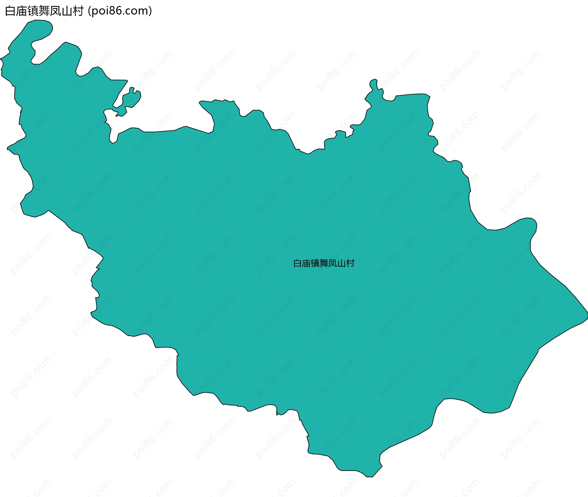 白庙镇舞凤山村边界地图