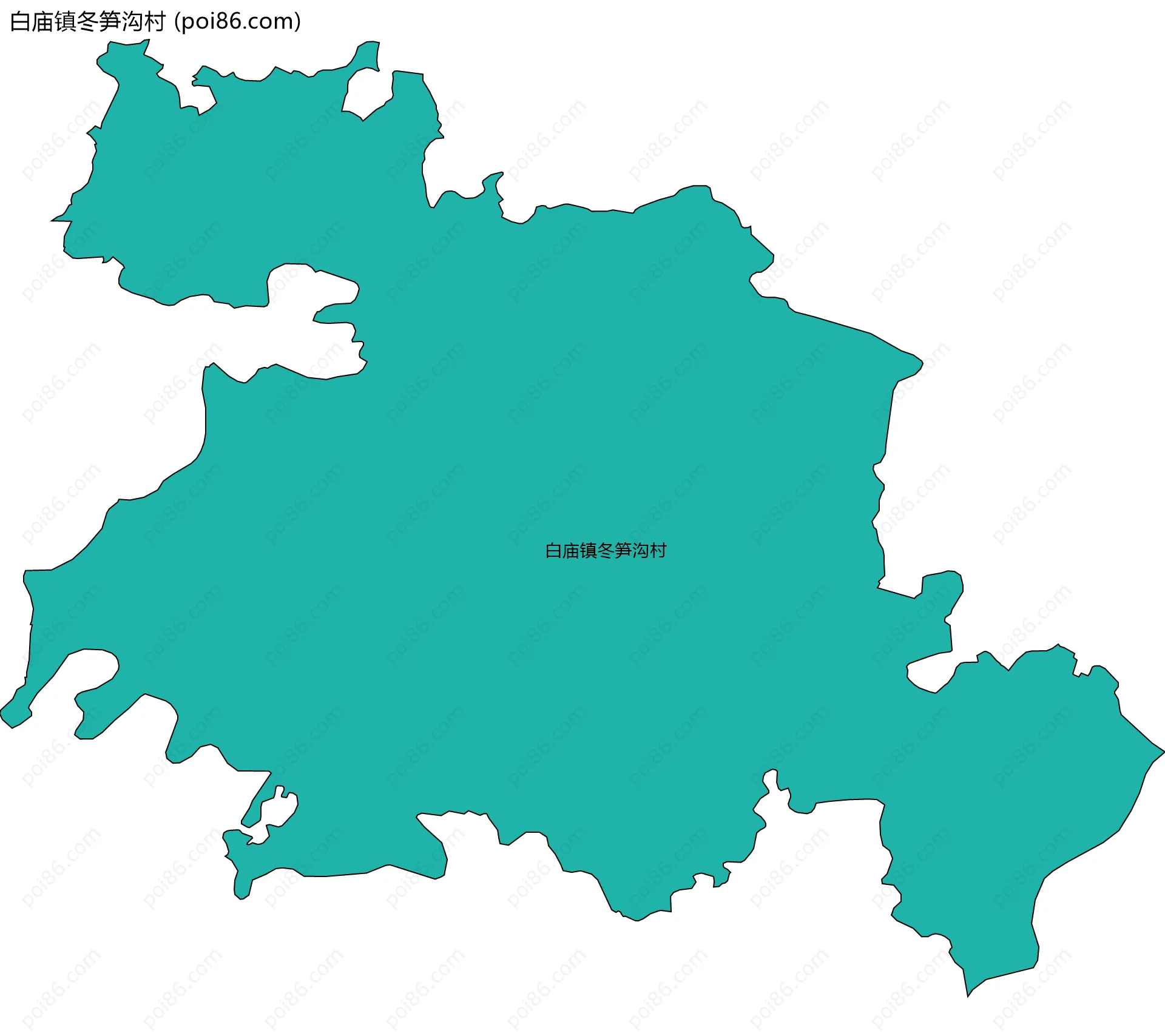 白庙镇冬笋沟村边界地图