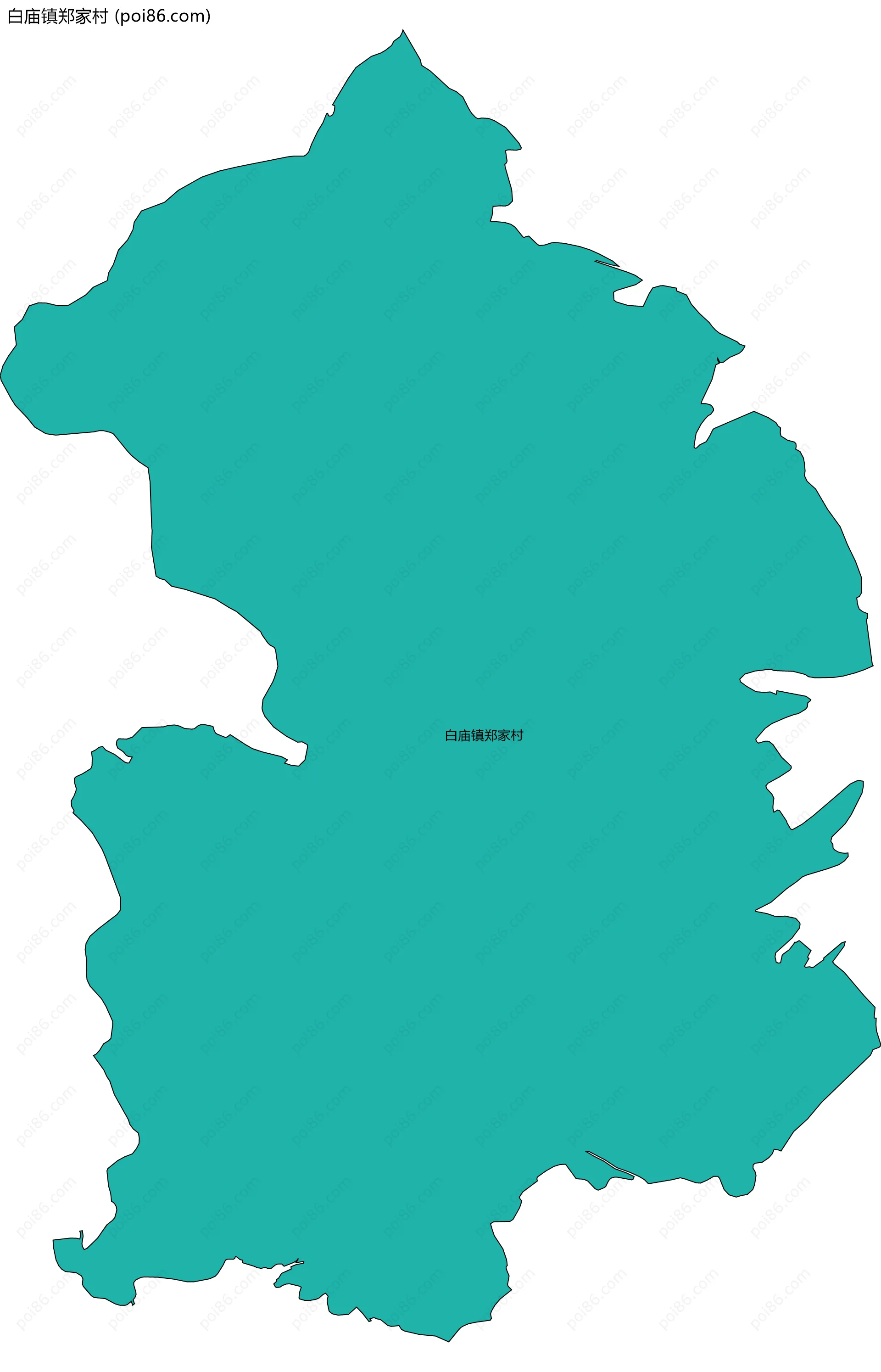 白庙镇郑家村边界地图