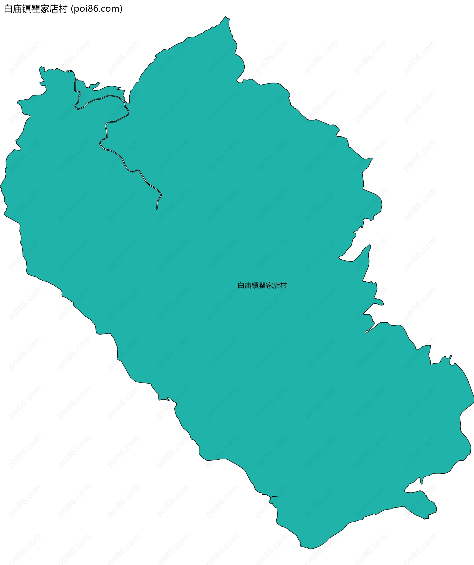 白庙镇瞿家店村边界地图