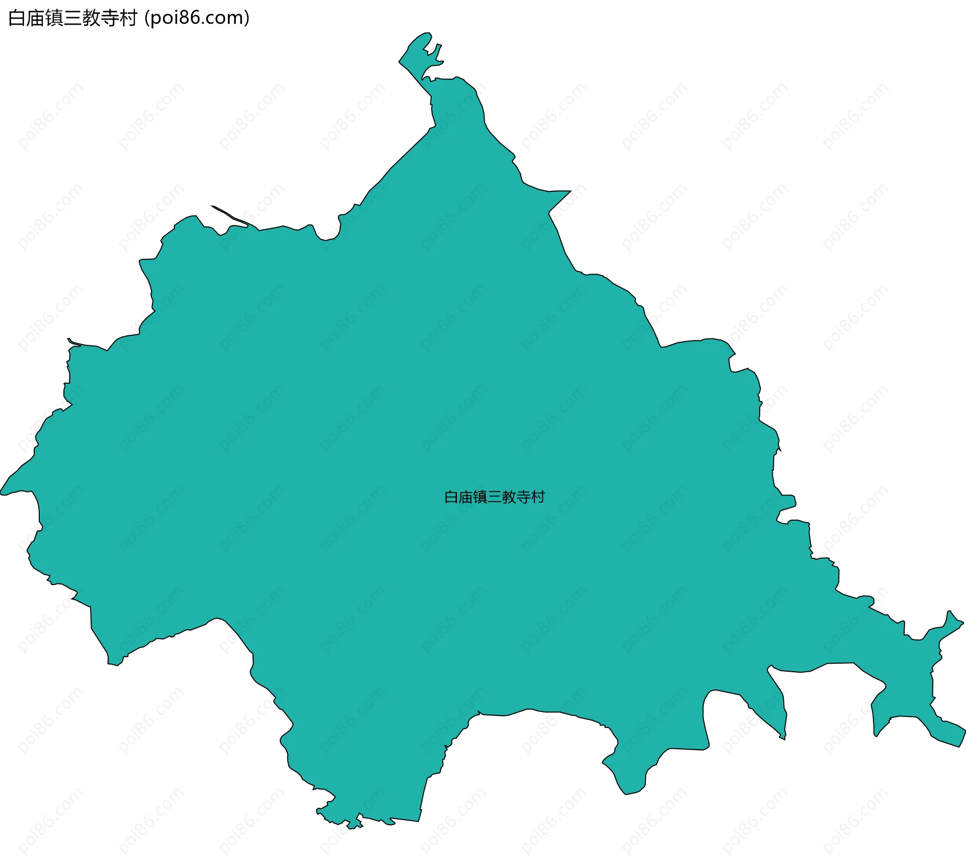 白庙镇三教寺村边界地图