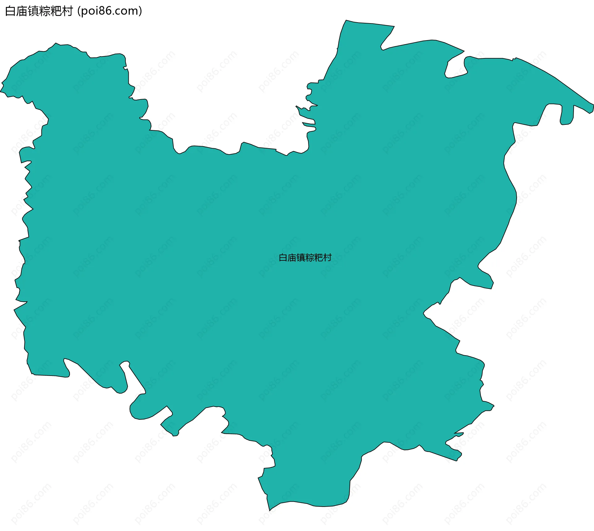 白庙镇粽粑村边界地图