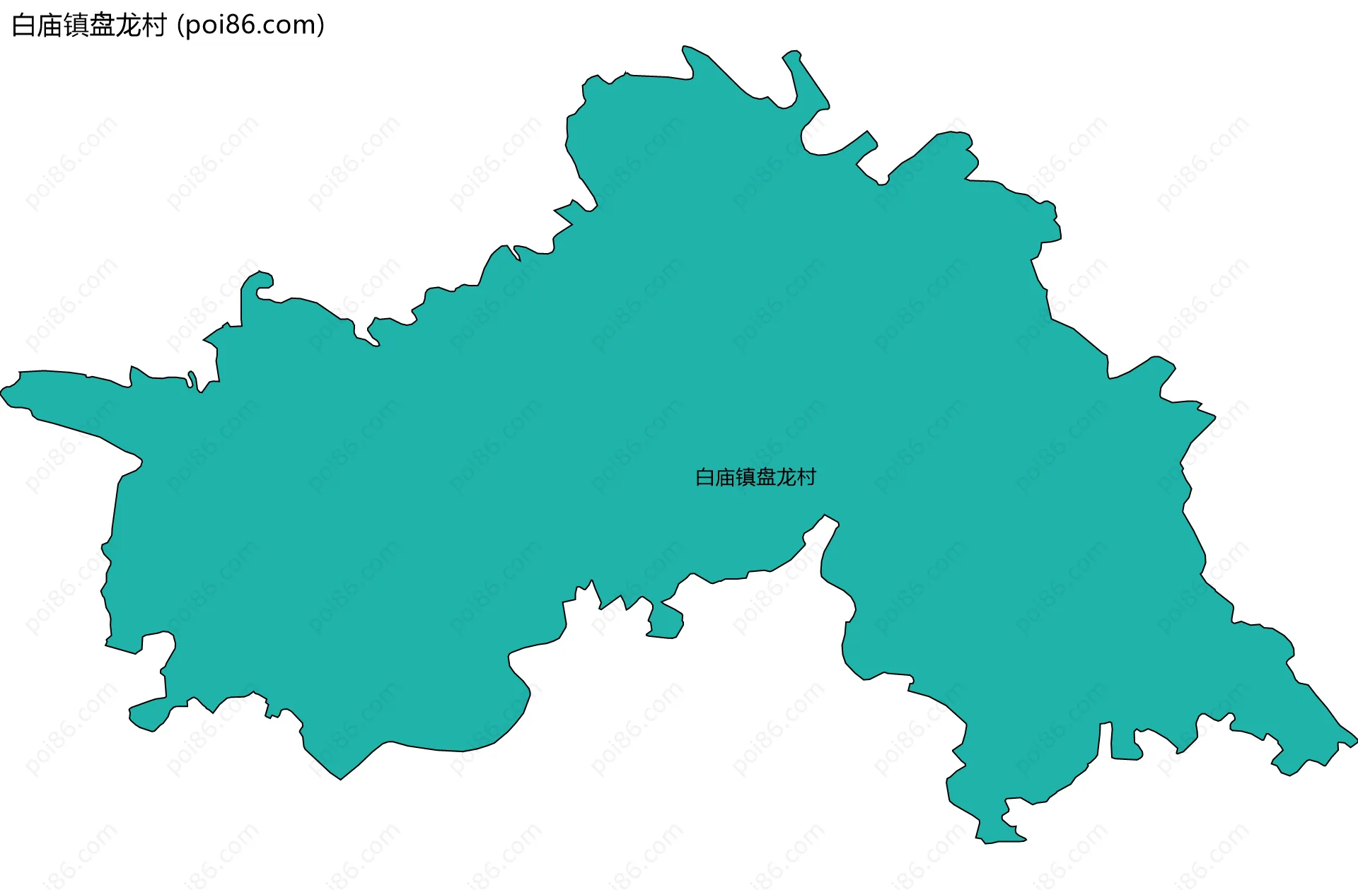 白庙镇盘龙村边界地图