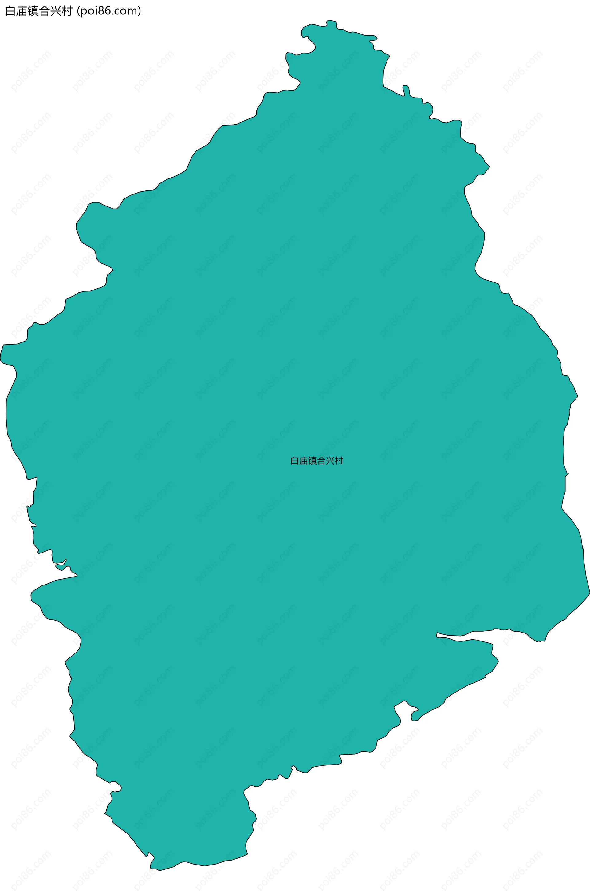 白庙镇合兴村边界地图