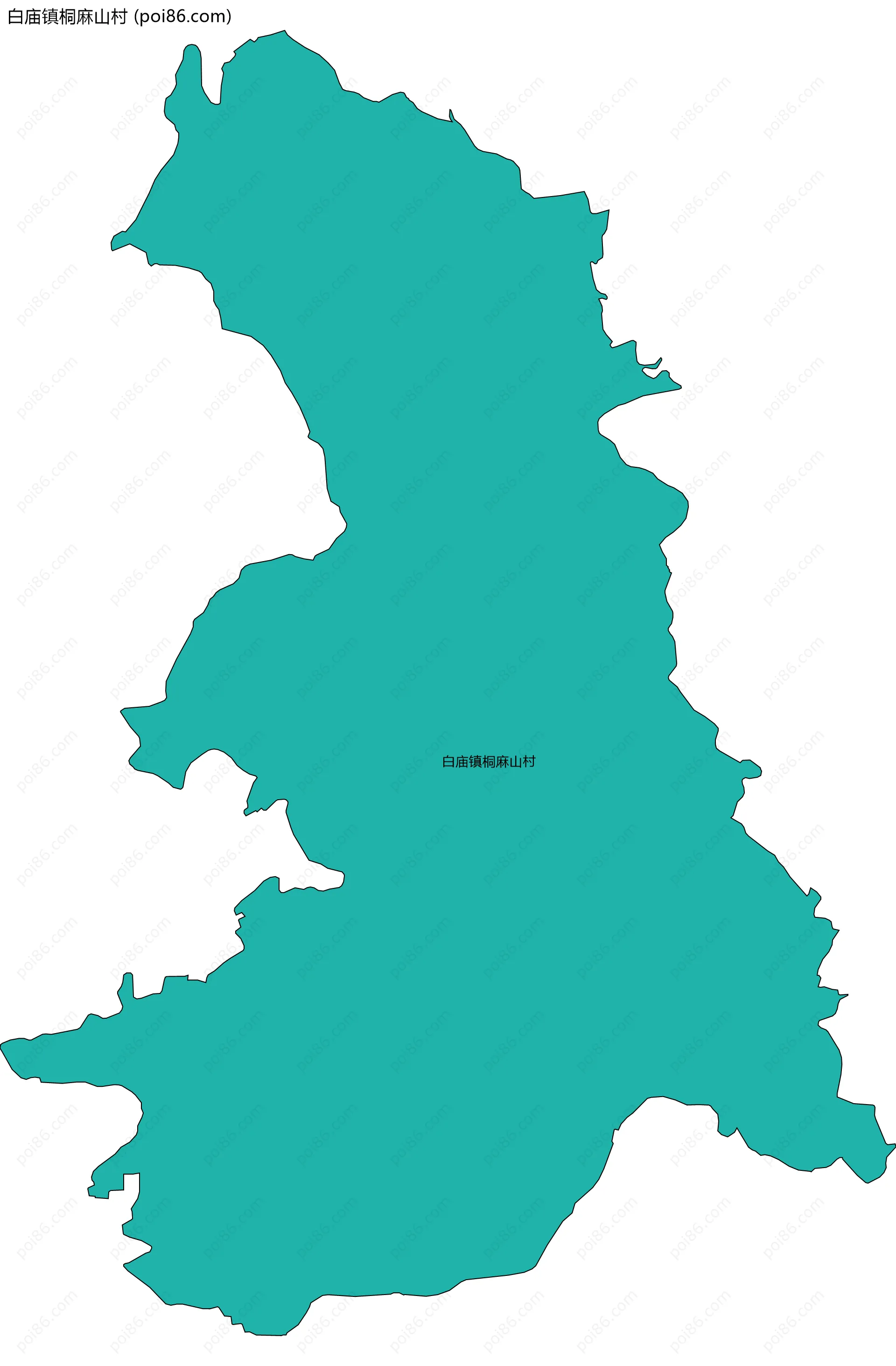 白庙镇桐麻山村边界地图