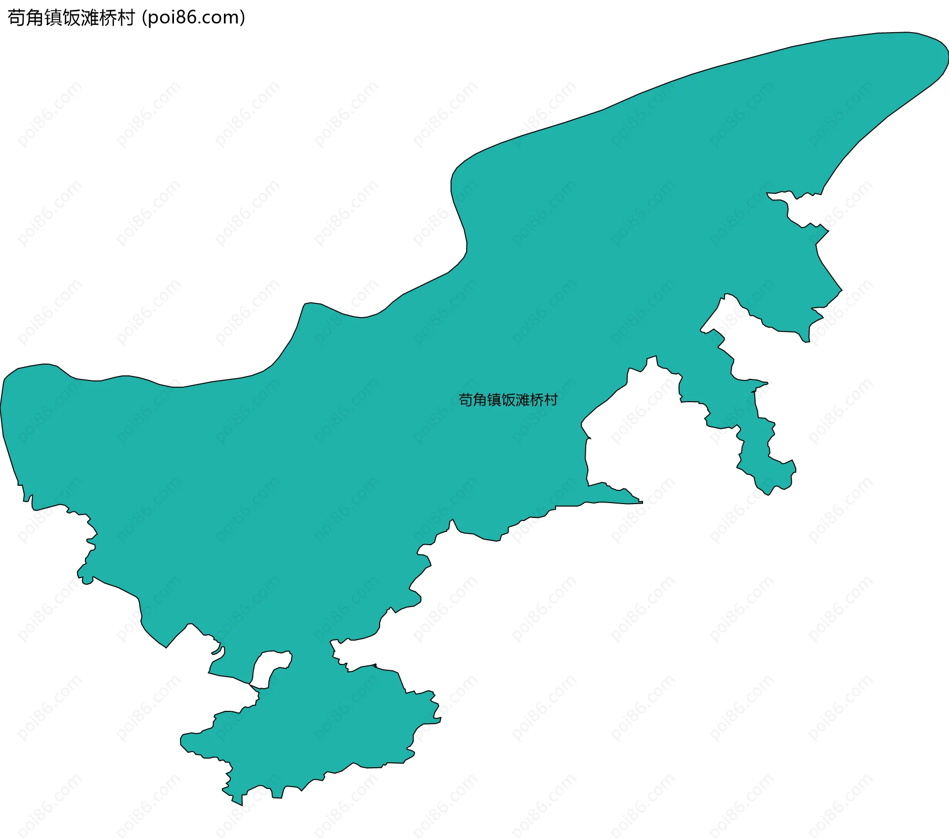 苟角镇饭滩桥村边界地图