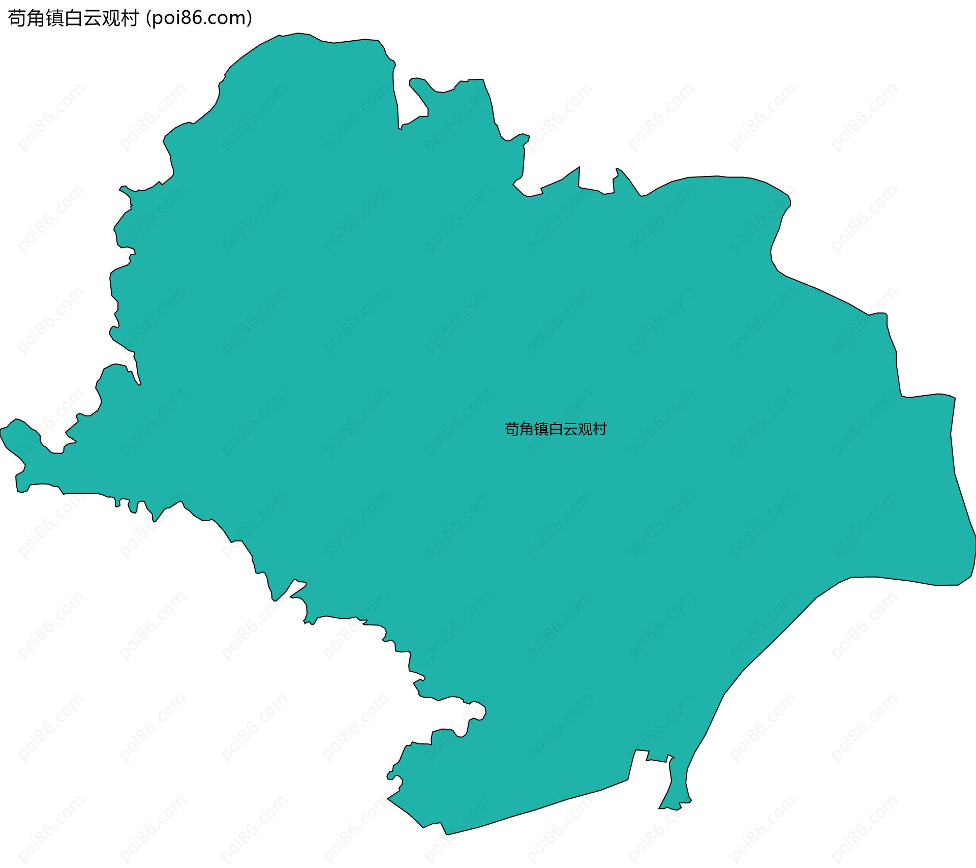 苟角镇白云观村边界地图