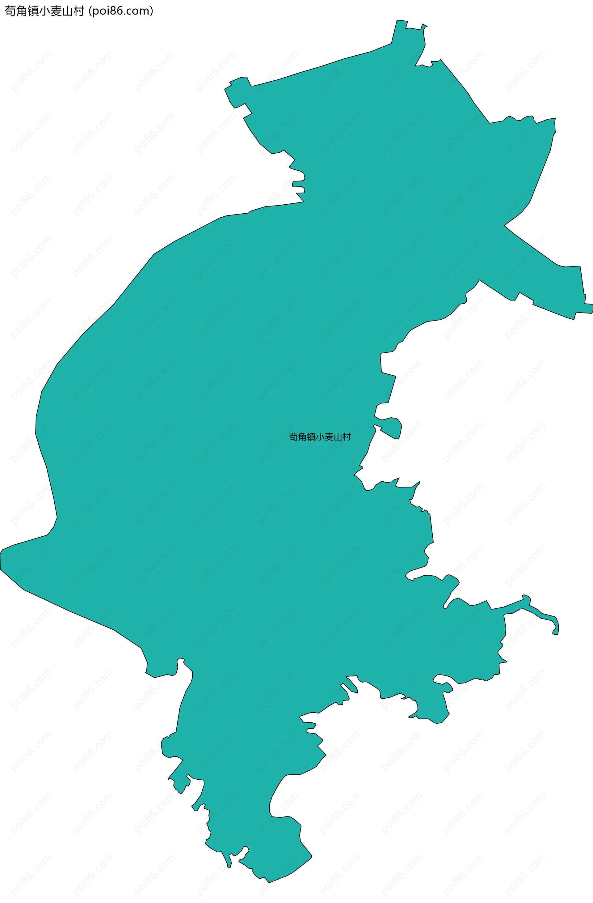 苟角镇小麦山村边界地图