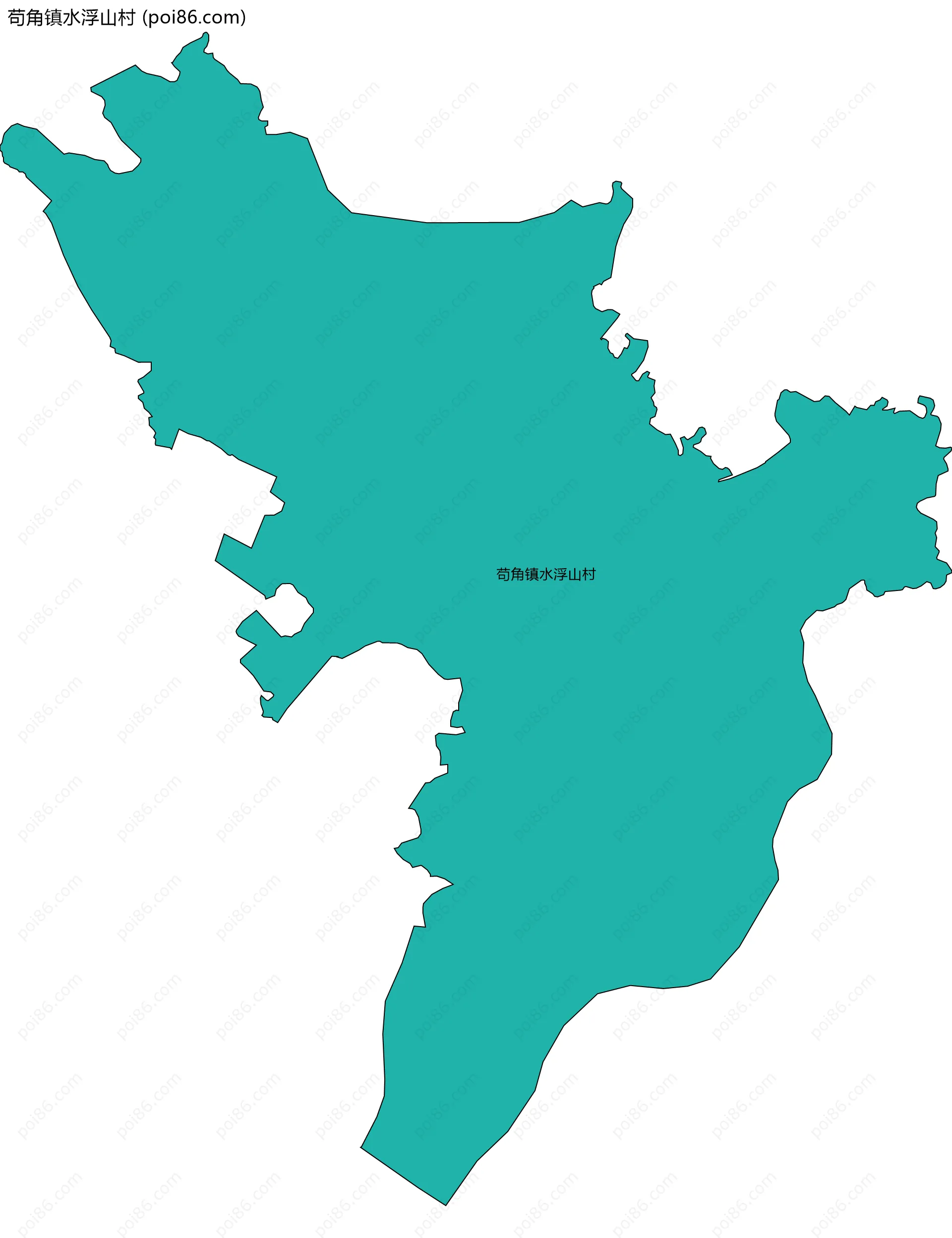 苟角镇水浮山村边界地图