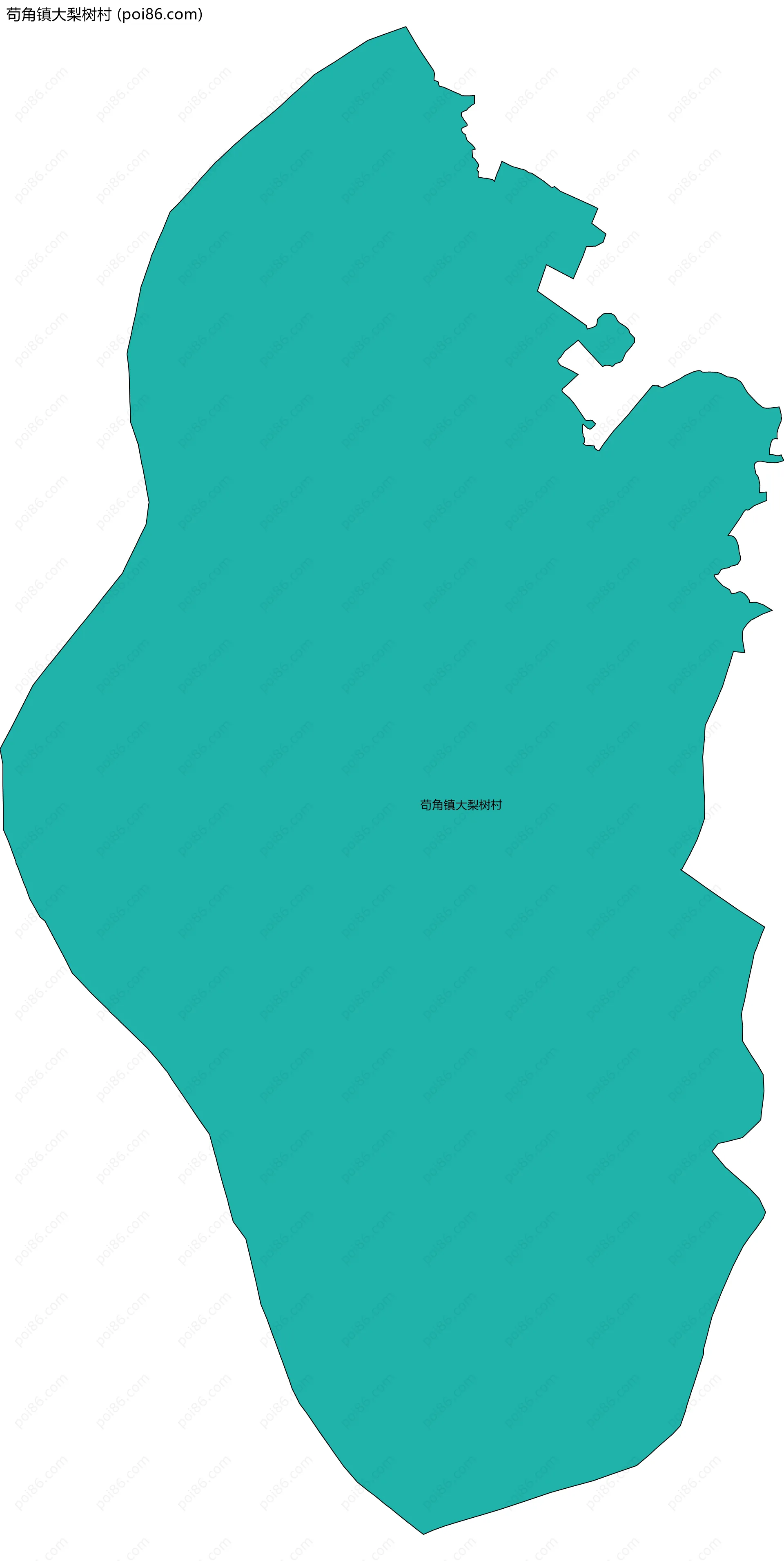 苟角镇大梨树村边界地图