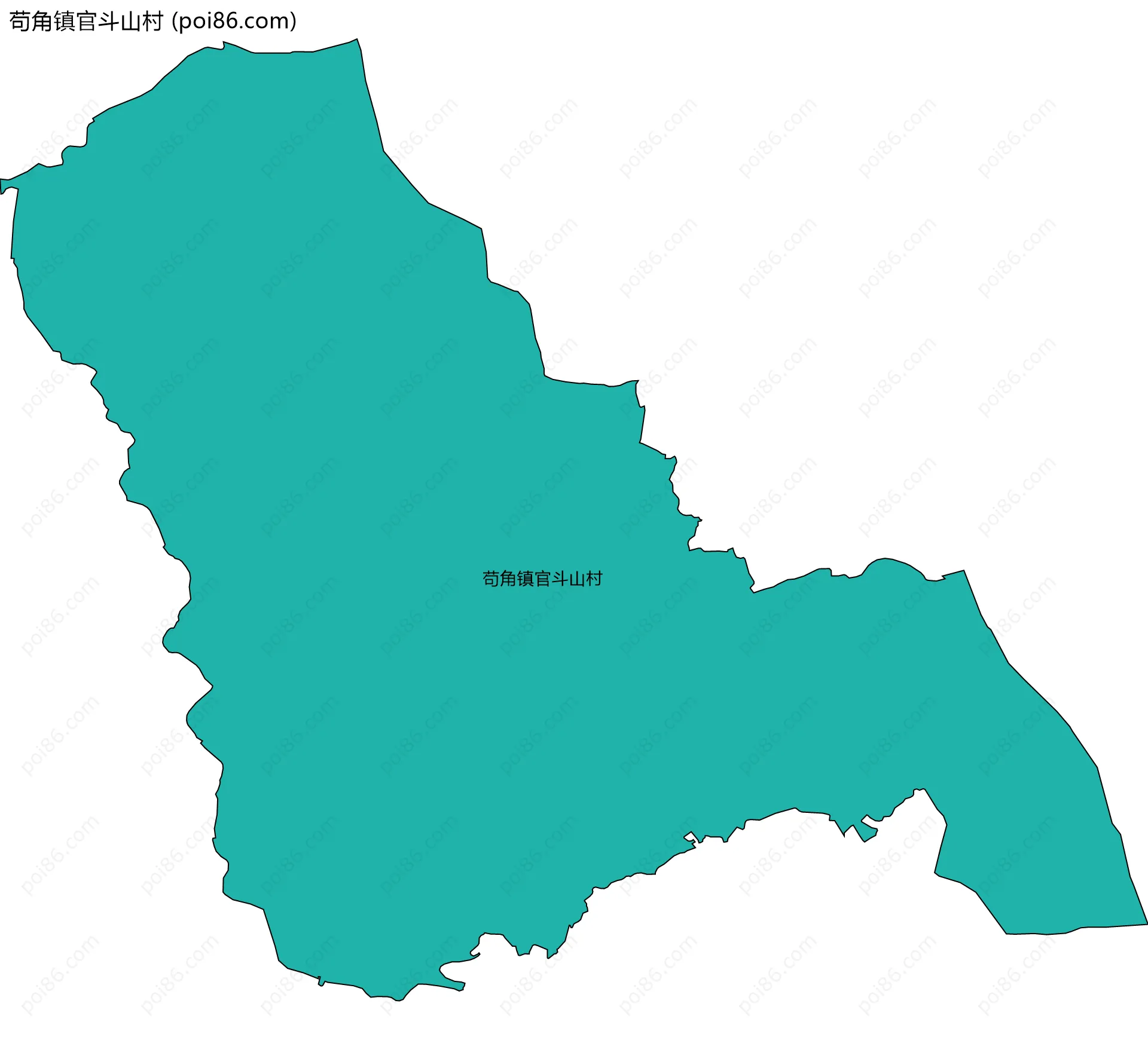 苟角镇官斗山村边界地图