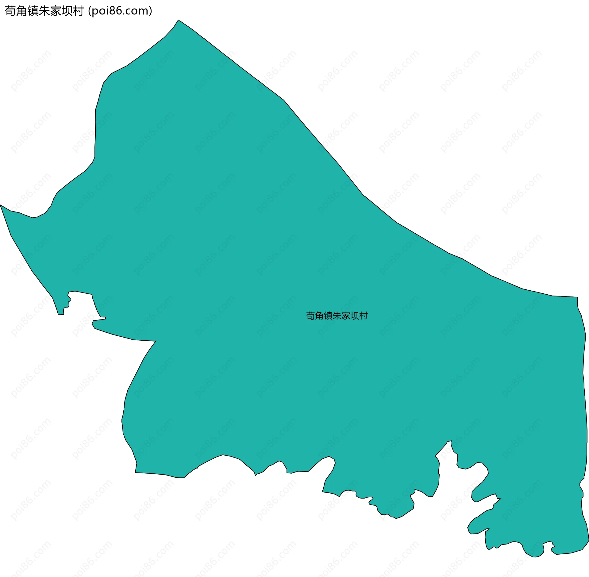 苟角镇朱家坝村边界地图