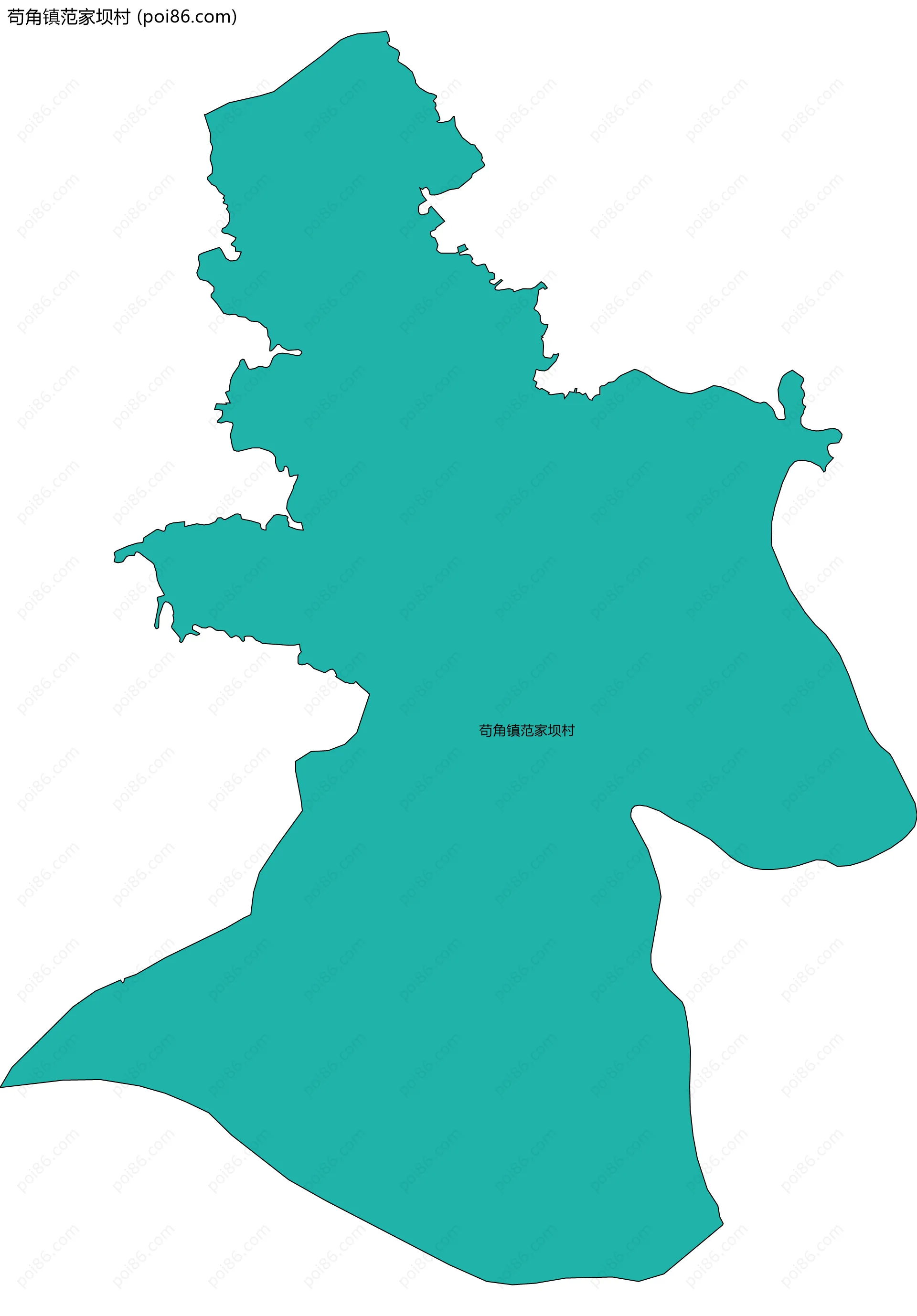 苟角镇范家坝村边界地图