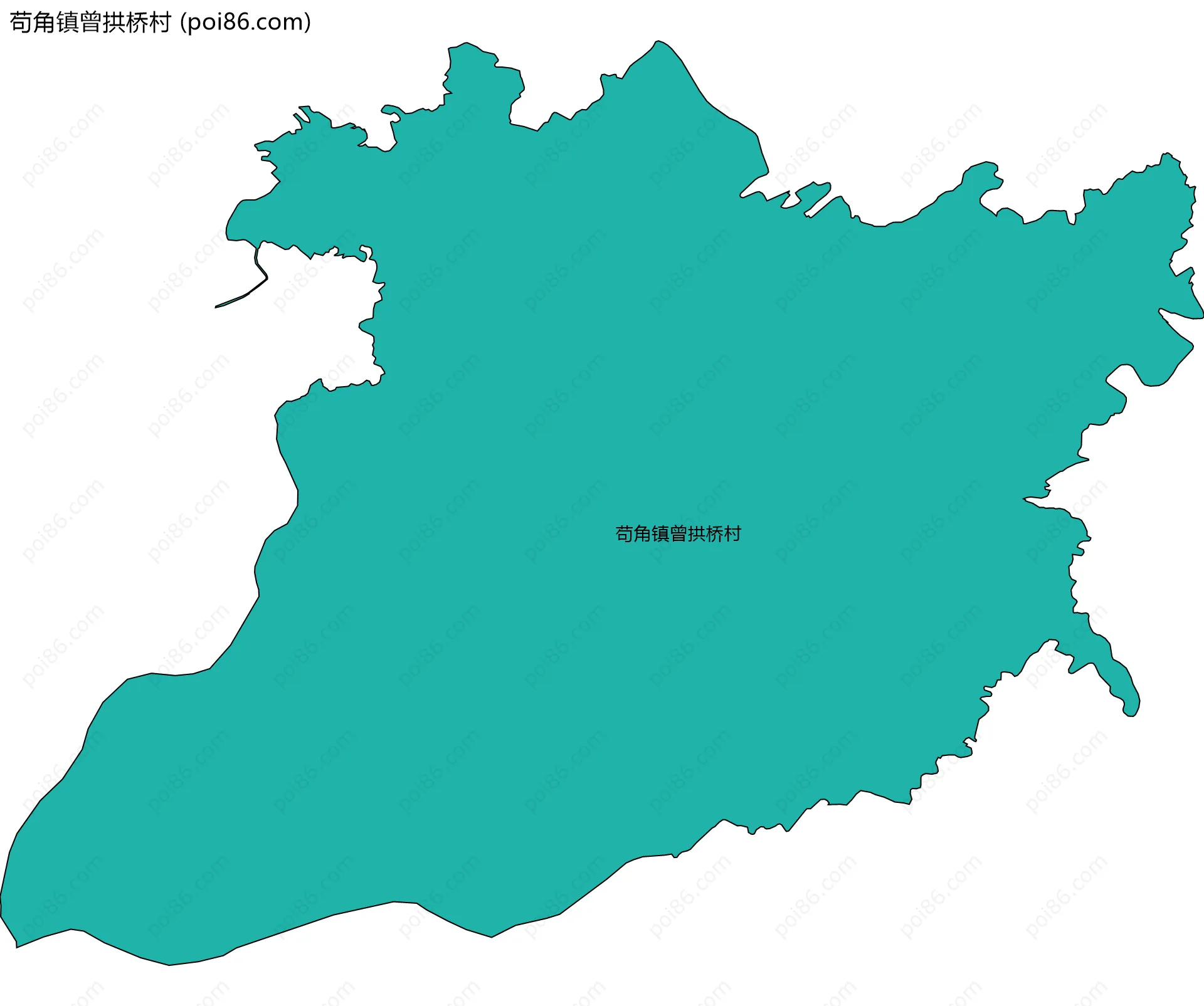 苟角镇曾拱桥村边界地图