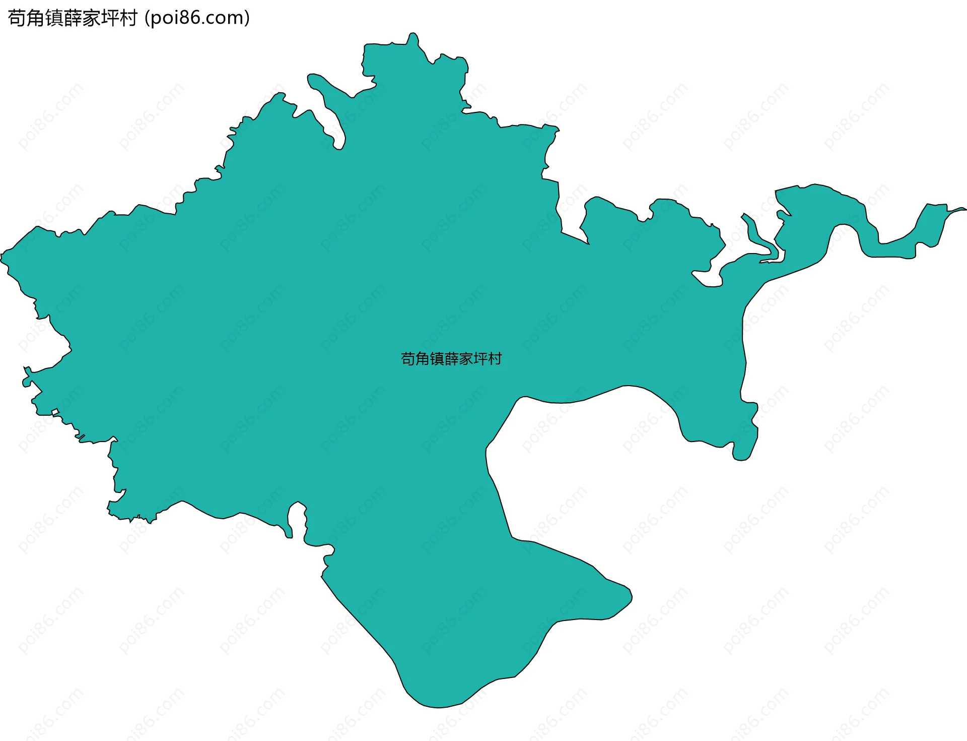 苟角镇薛家坪村边界地图