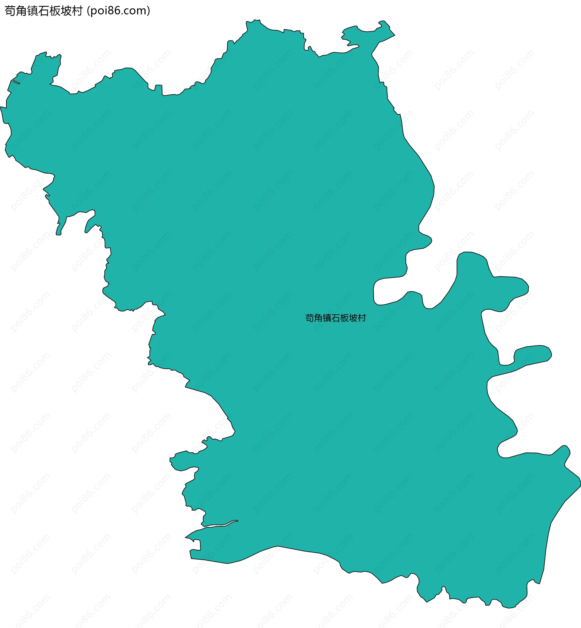 苟角镇石板坡村边界地图