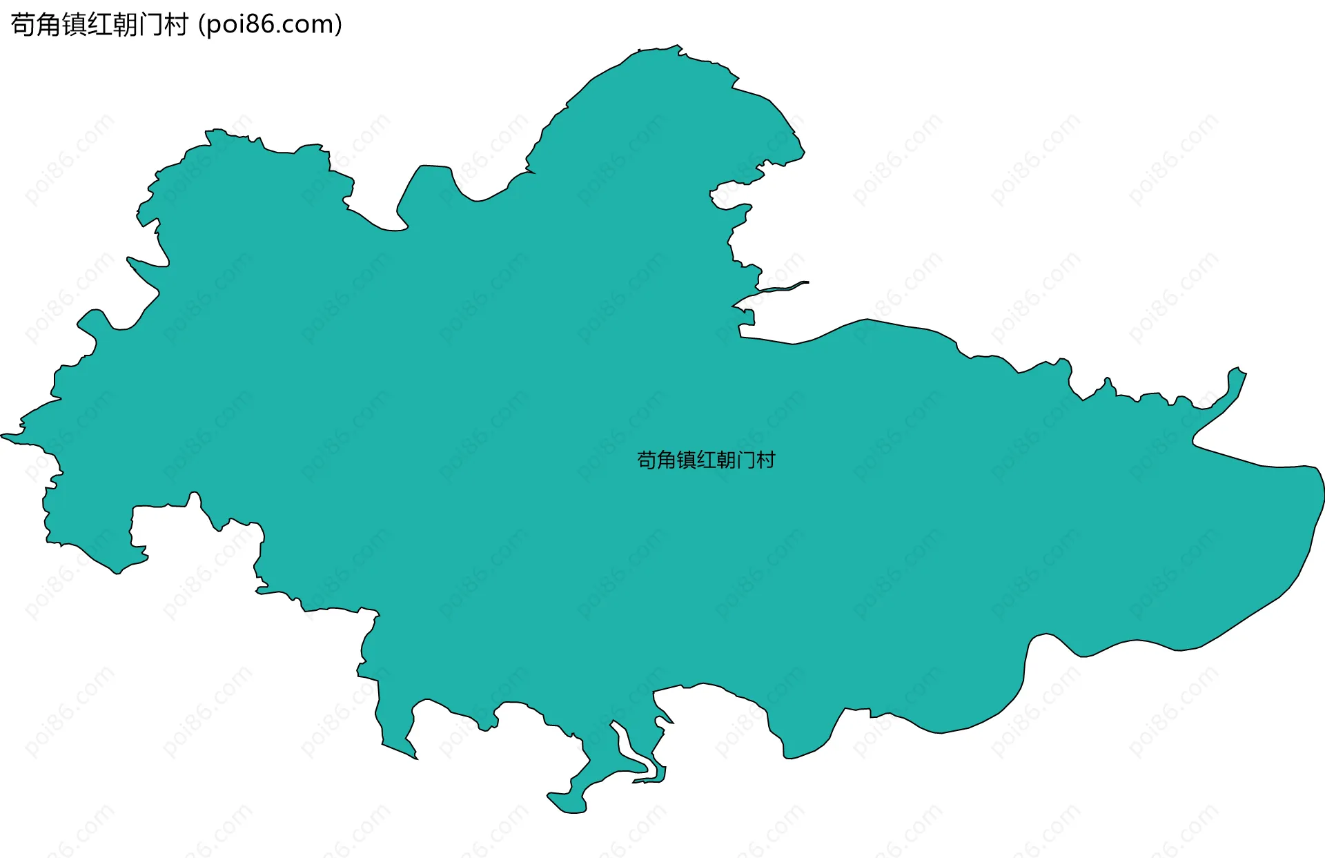 苟角镇红朝门村边界地图