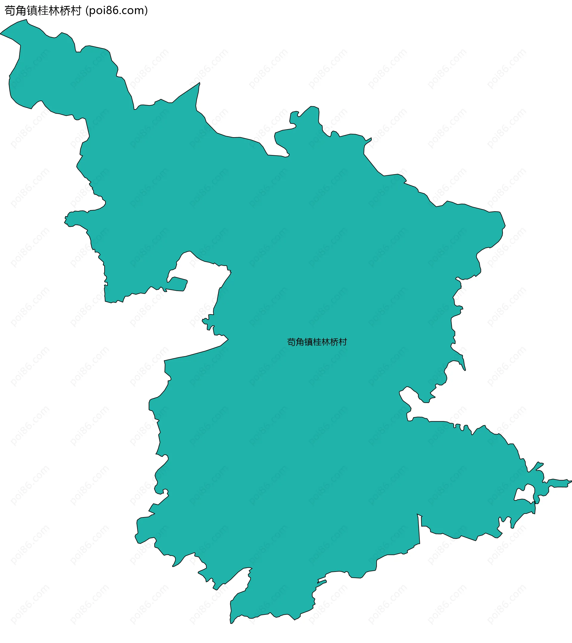 苟角镇桂林桥村边界地图