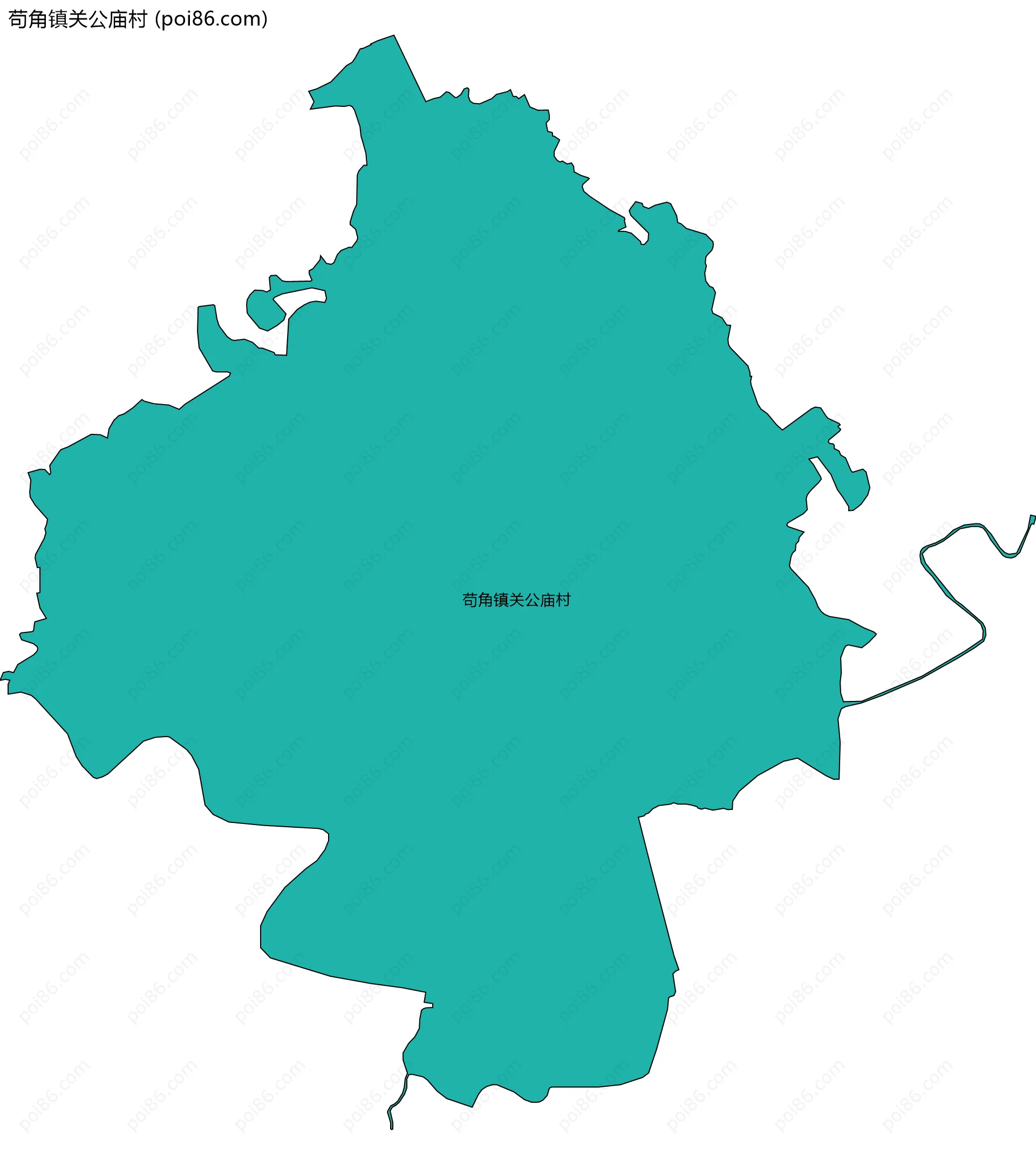 苟角镇关公庙村边界地图