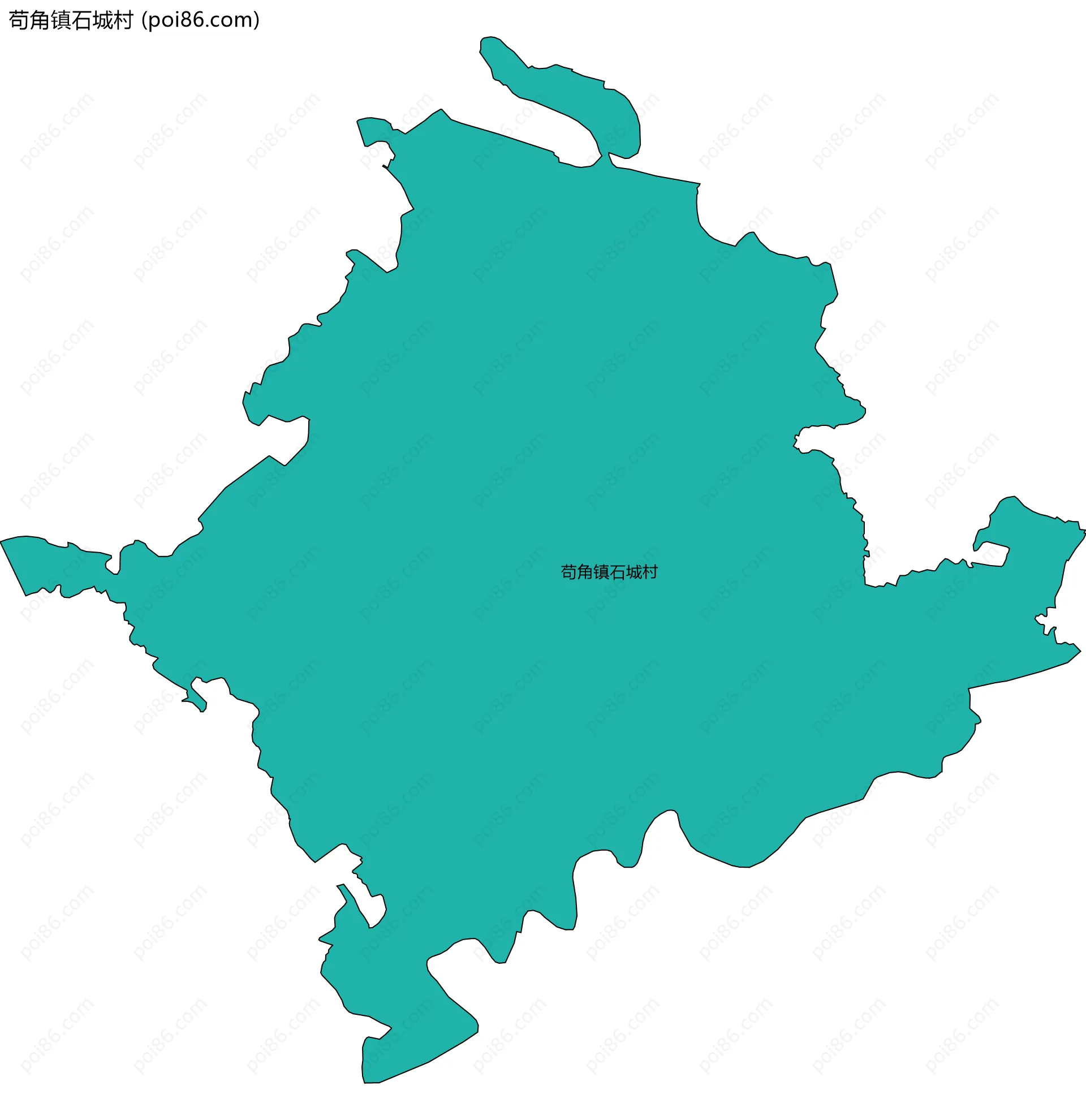 苟角镇石城村边界地图