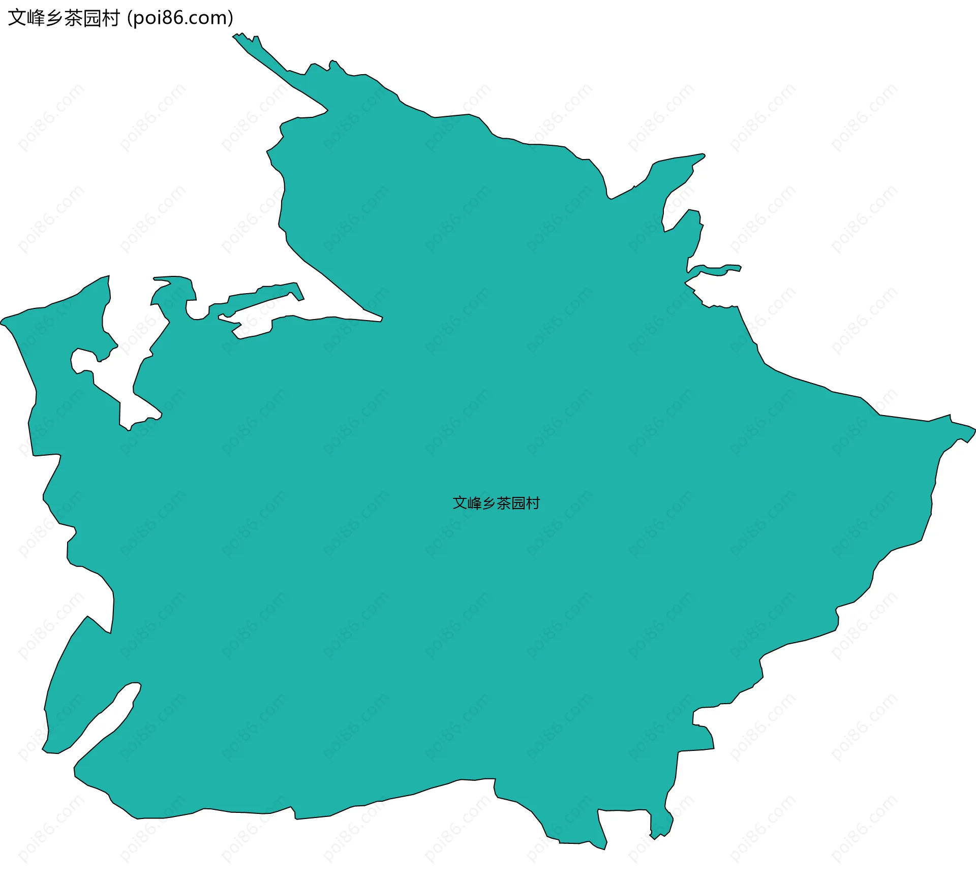 文峰乡茶园村边界地图