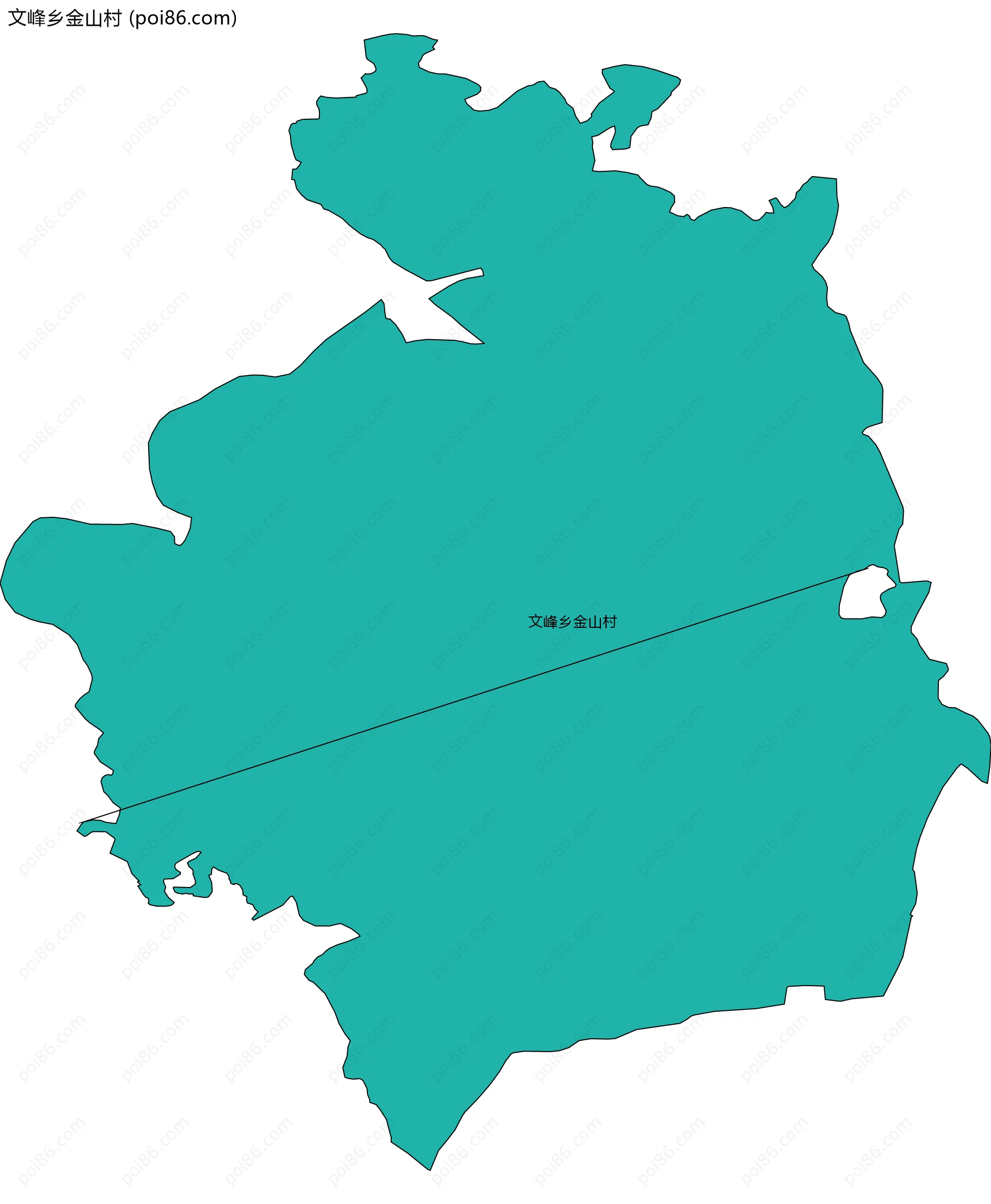 文峰乡金山村边界地图