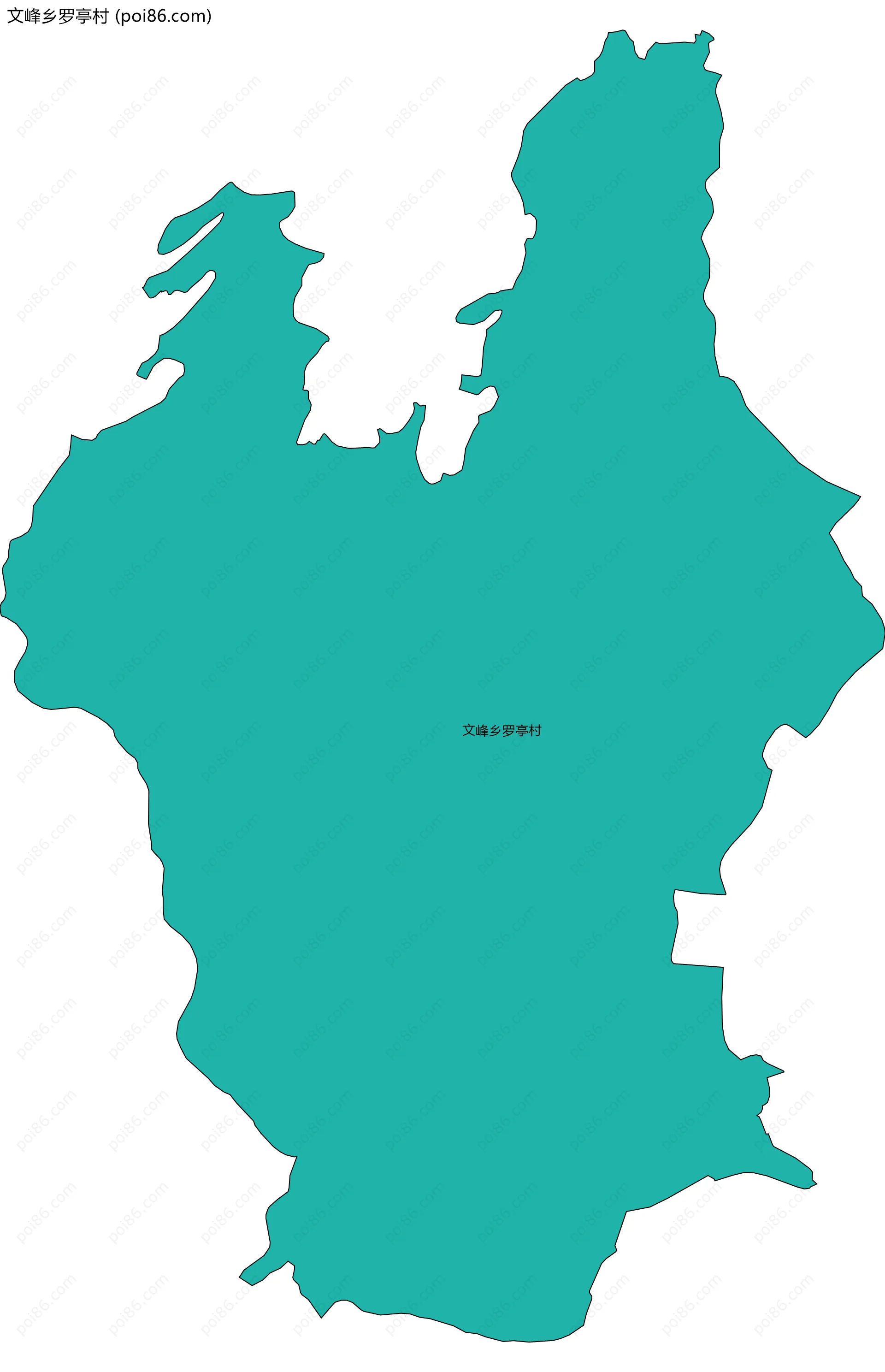 文峰乡罗亭村边界地图