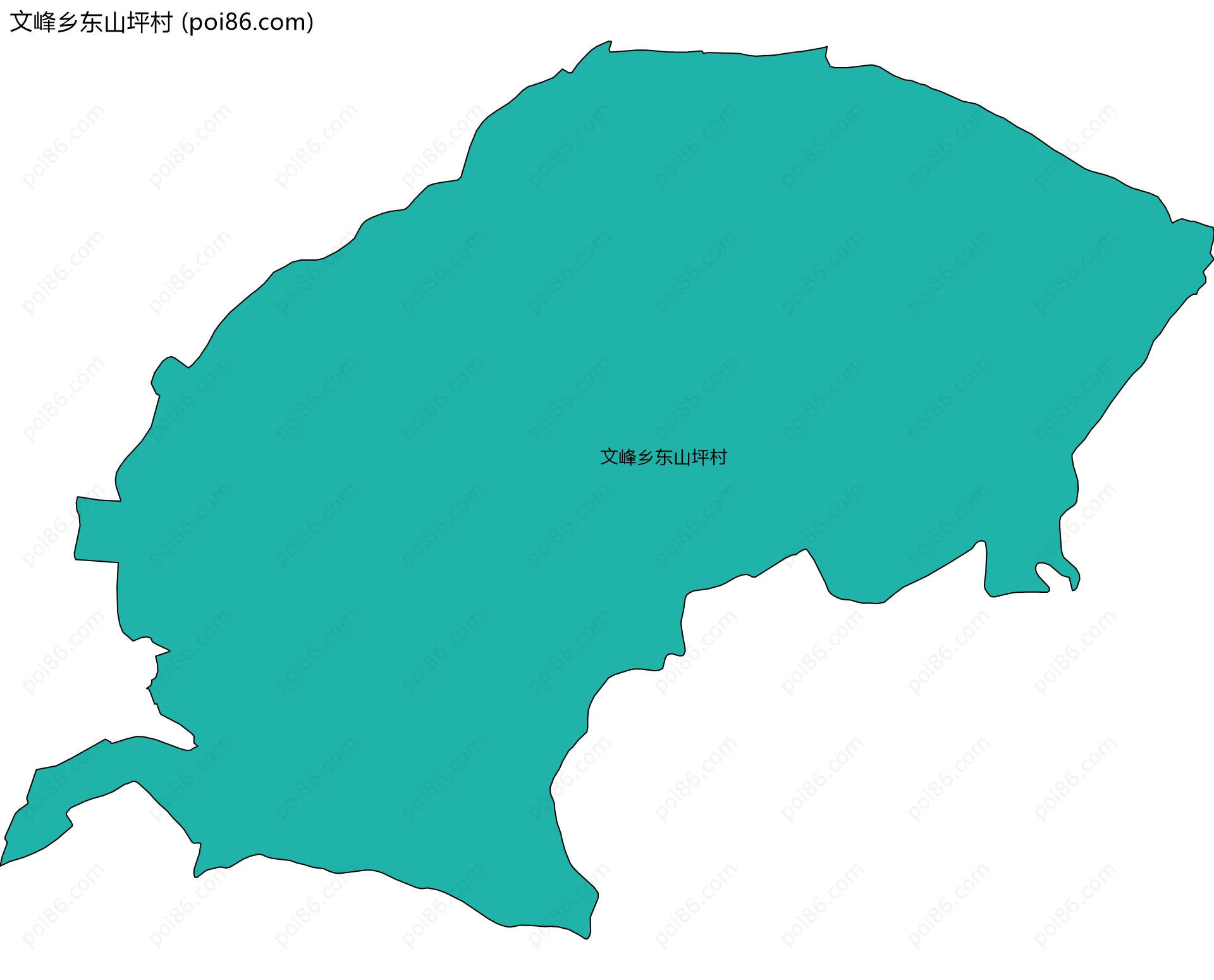文峰乡东山坪村边界地图