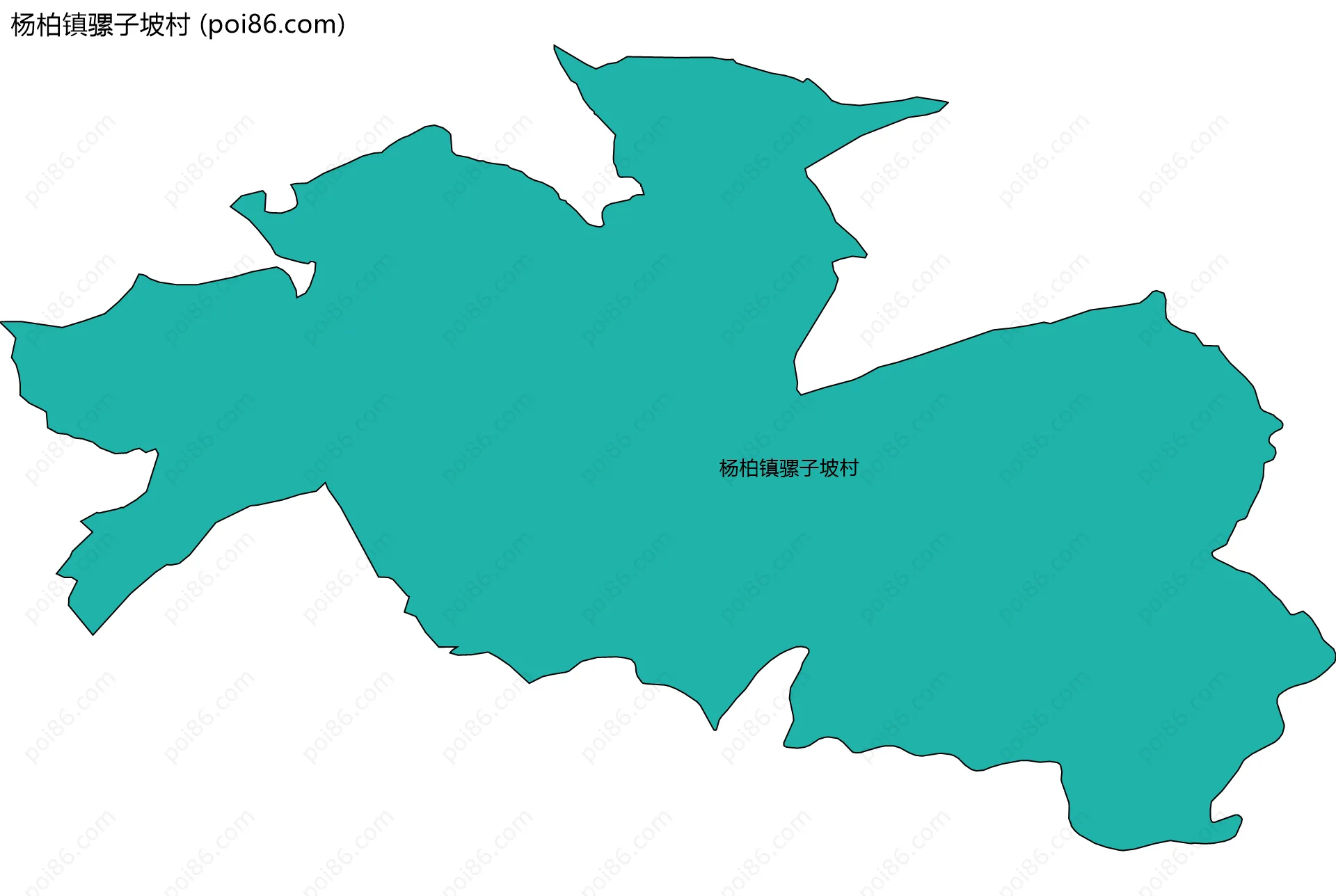 杨柏镇骡子坡村边界地图