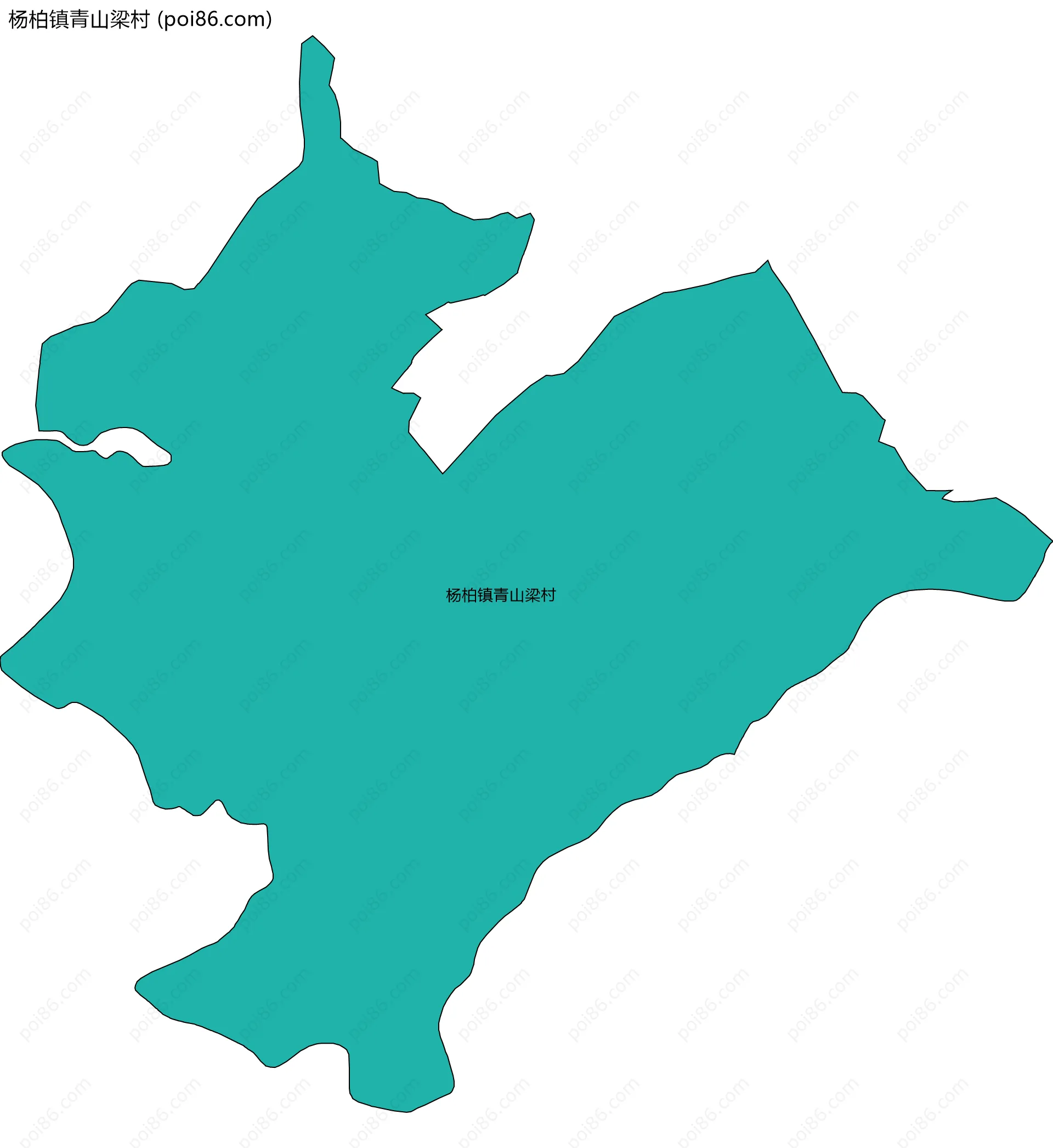 杨柏镇青山梁村边界地图