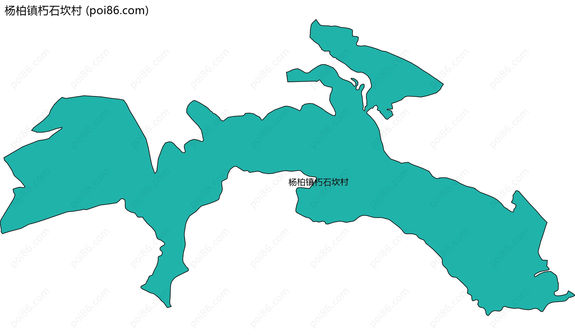 杨柏镇朽石坎村边界地图