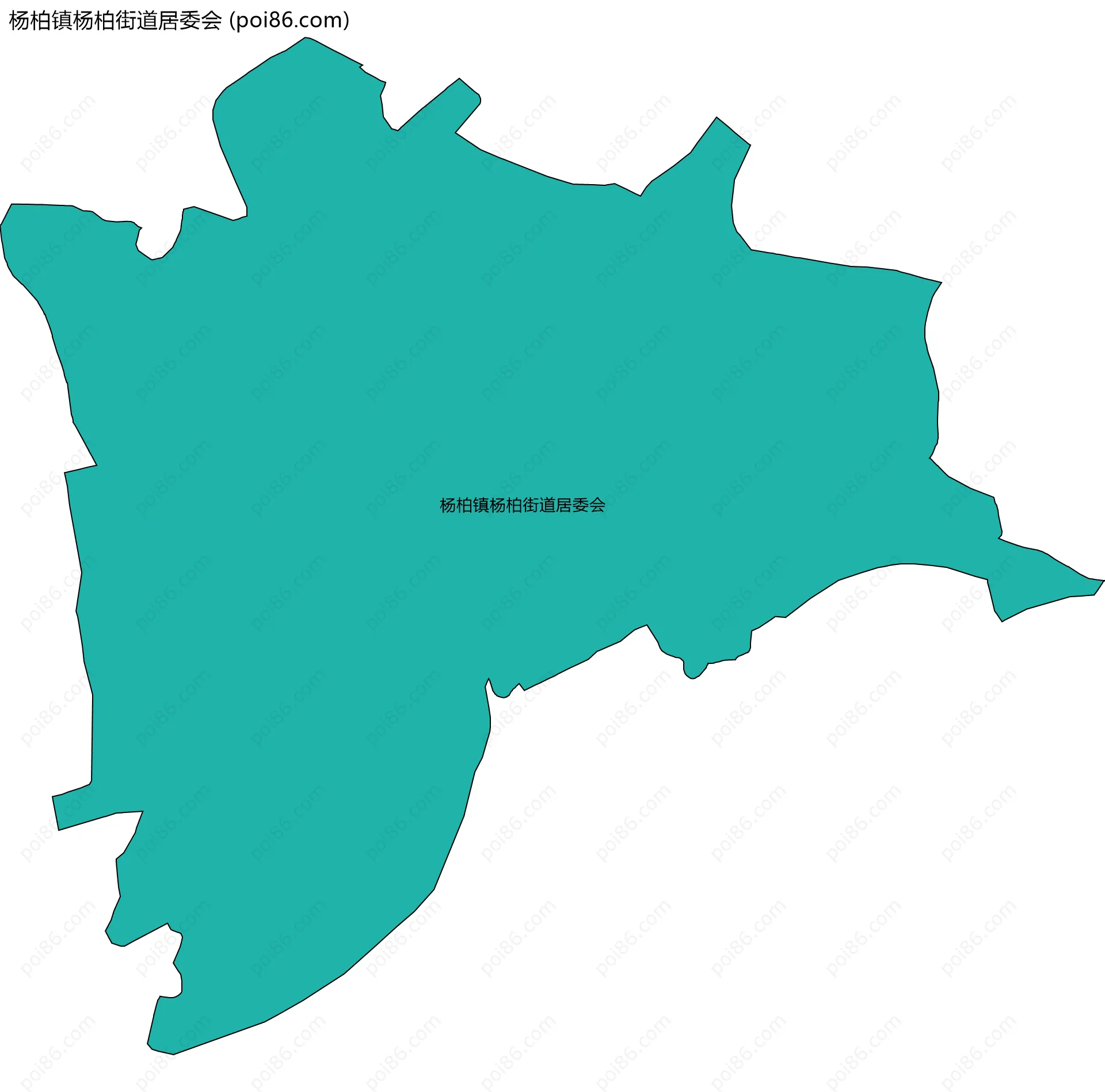 杨柏镇杨柏街道居委会边界地图