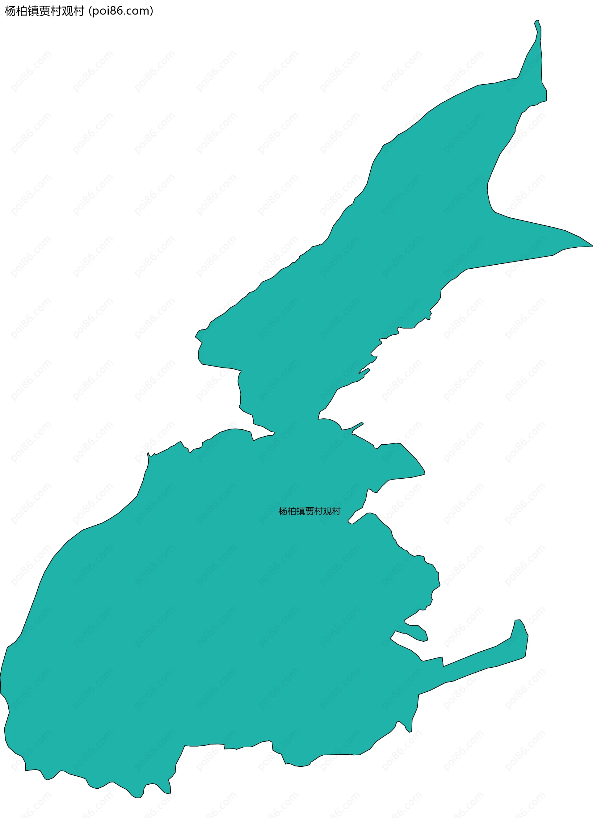 杨柏镇贾村观村边界地图