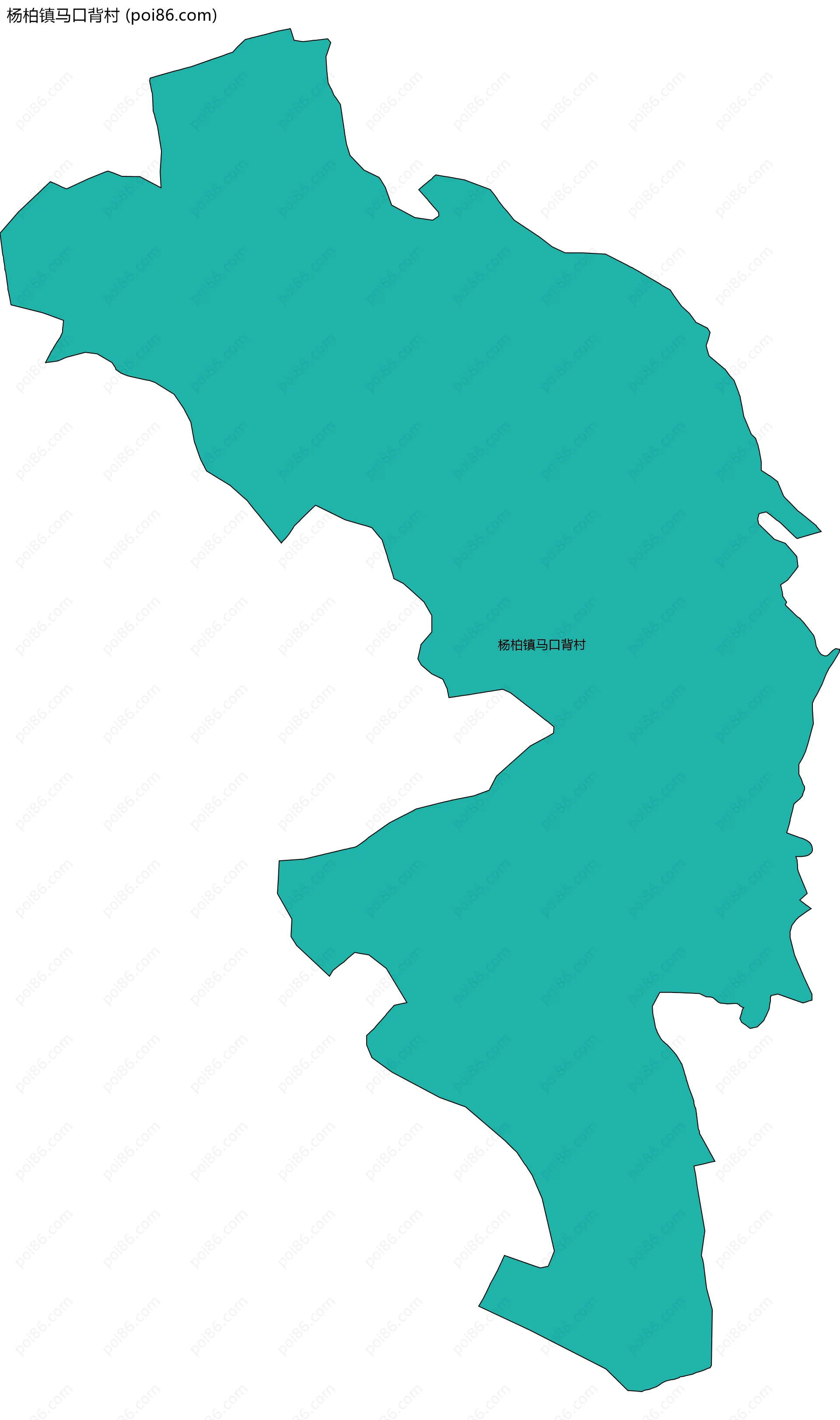 杨柏镇马口背村边界地图