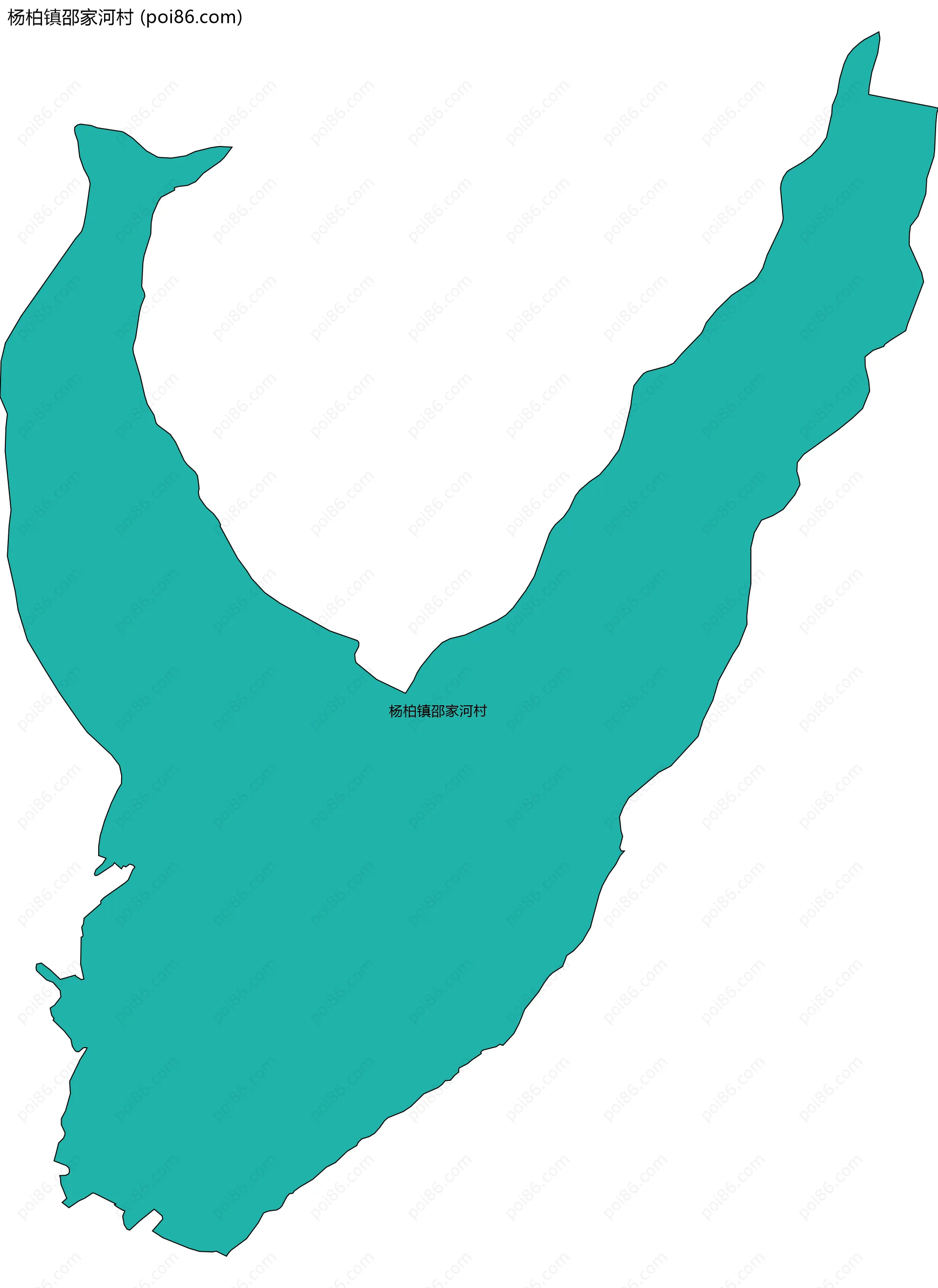 杨柏镇邵家河村边界地图