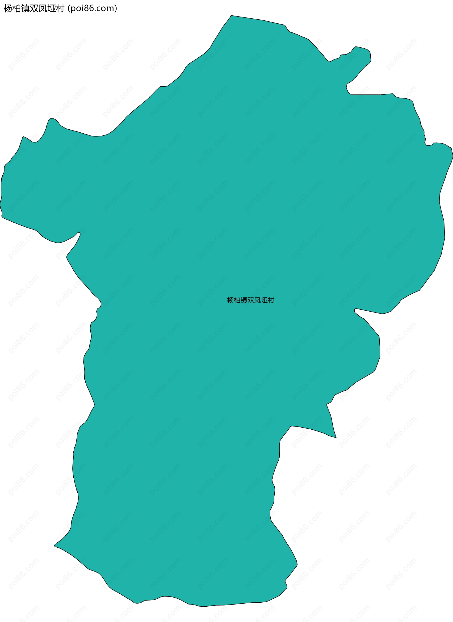 杨柏镇双凤垭村边界地图