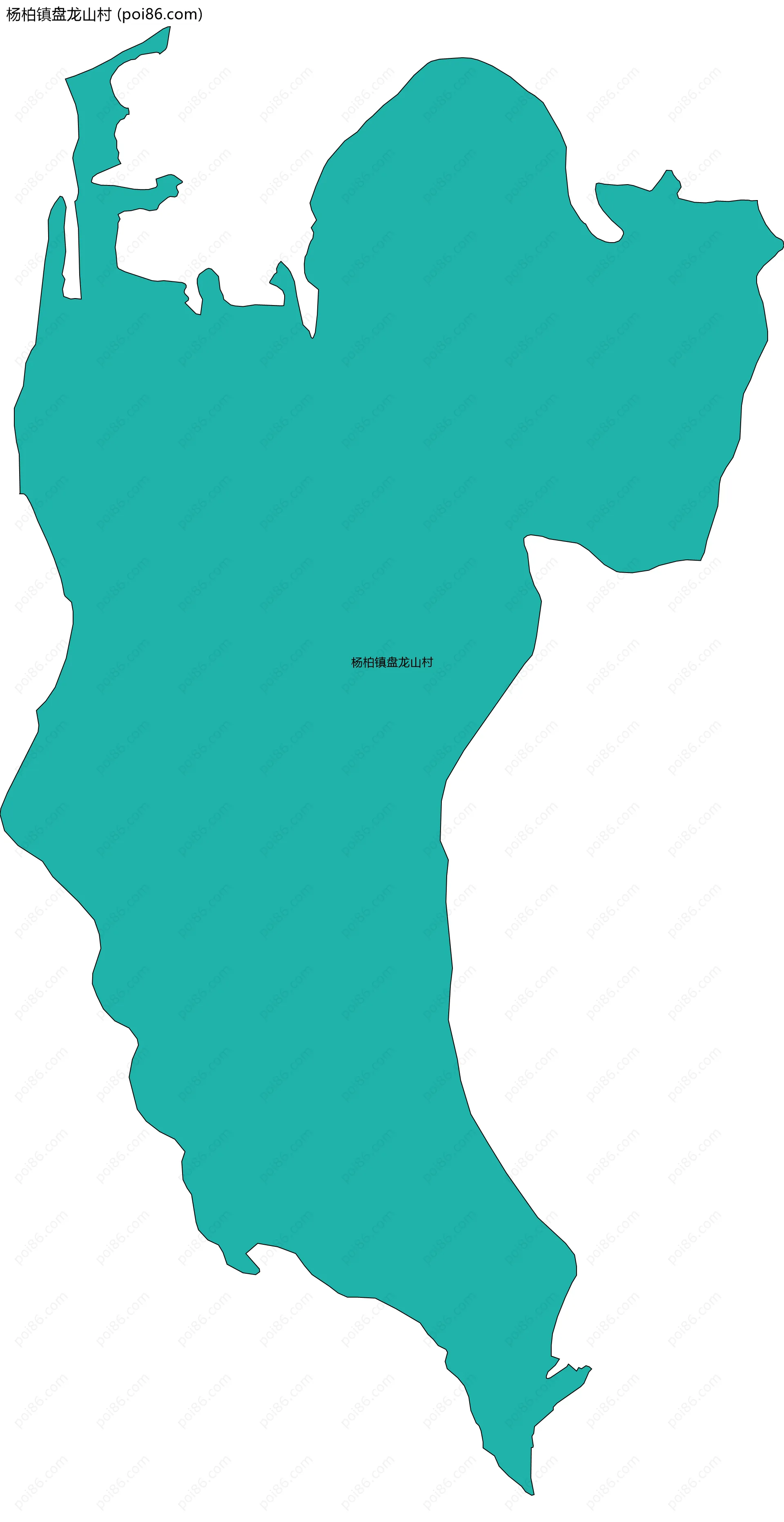 杨柏镇盘龙山村边界地图