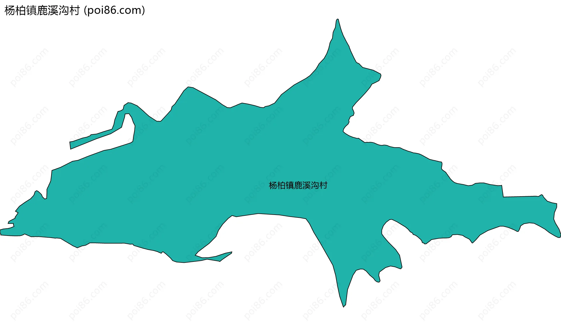 杨柏镇鹿溪沟村边界地图