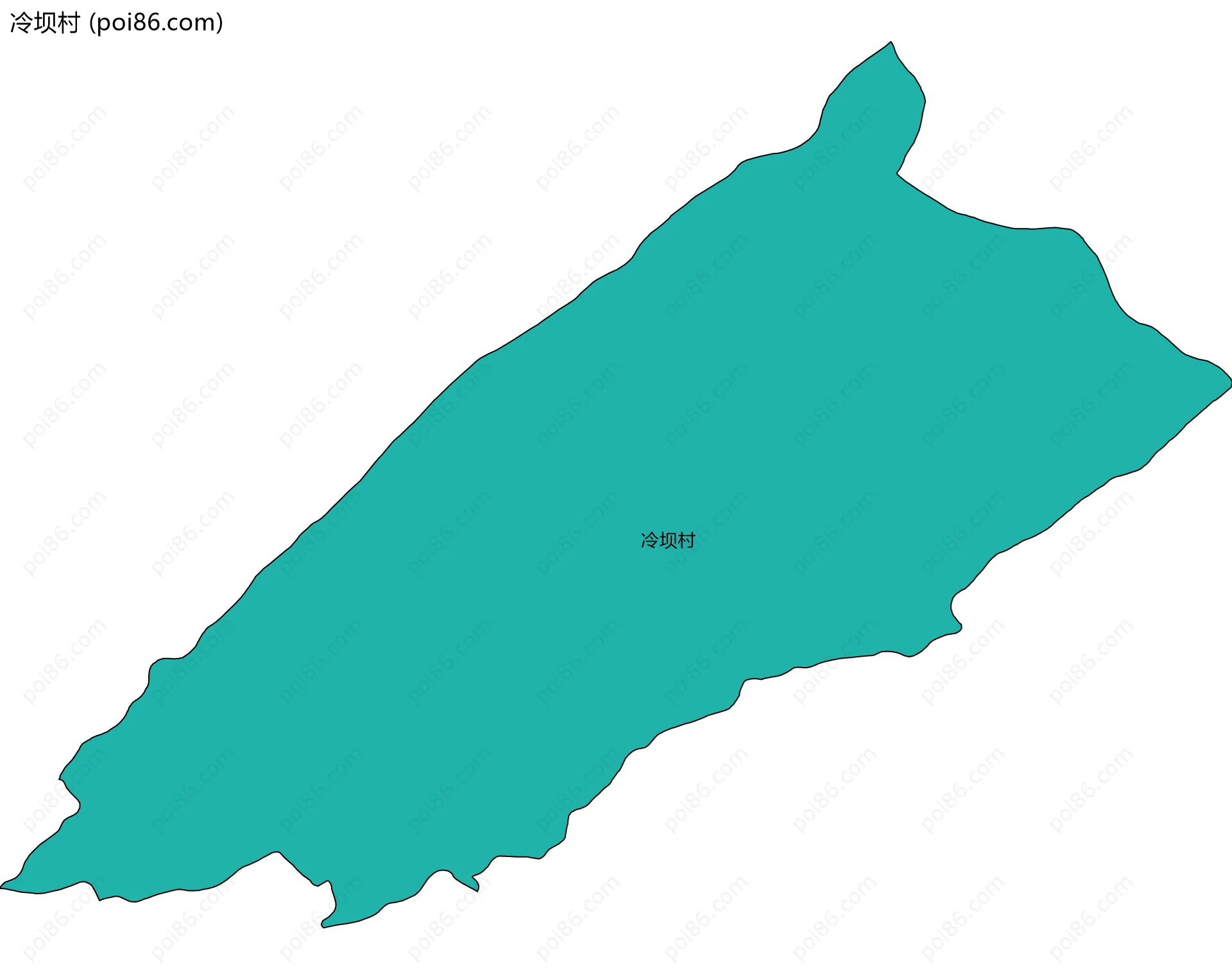 冷坝村边界地图